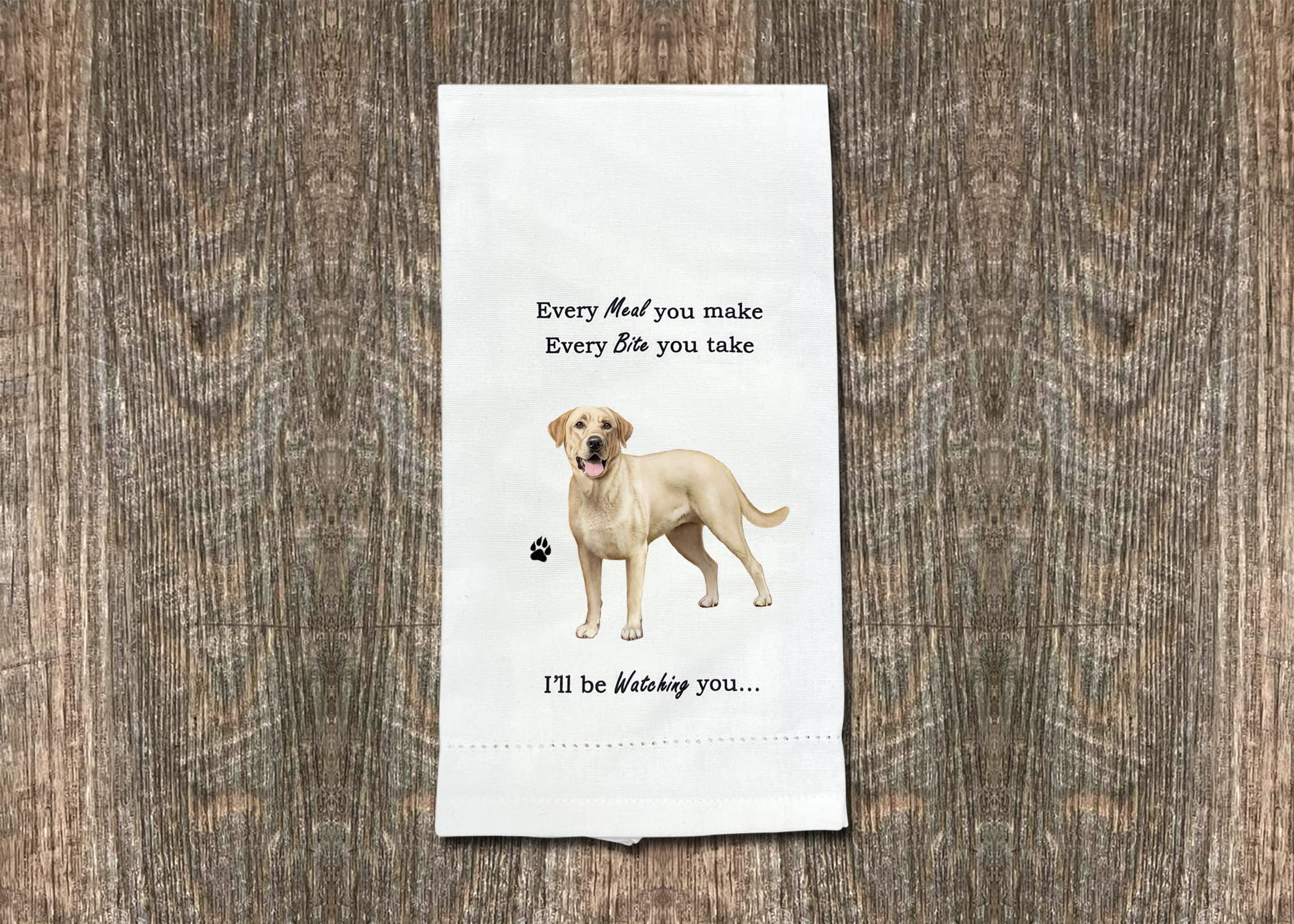 Yellow Labrador Kitchen Towel - Soft Highly Absorbent - Yellow Labrador Gifts - Dish Towels For Washing Dishes - Tea Towels - Re
