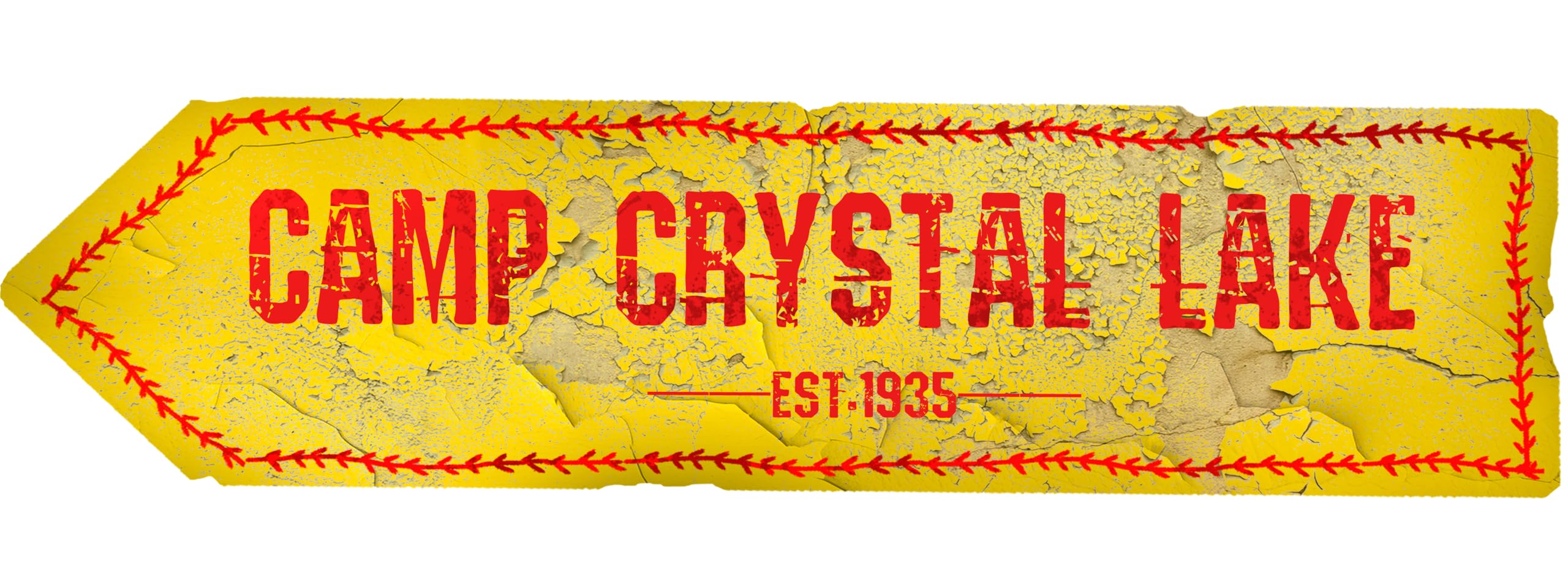 Flinelife Camp Crystal Lake Sign,16x6,Horror Movie Signs,Haunted House Decor - Perfect For Horror Movie Fans