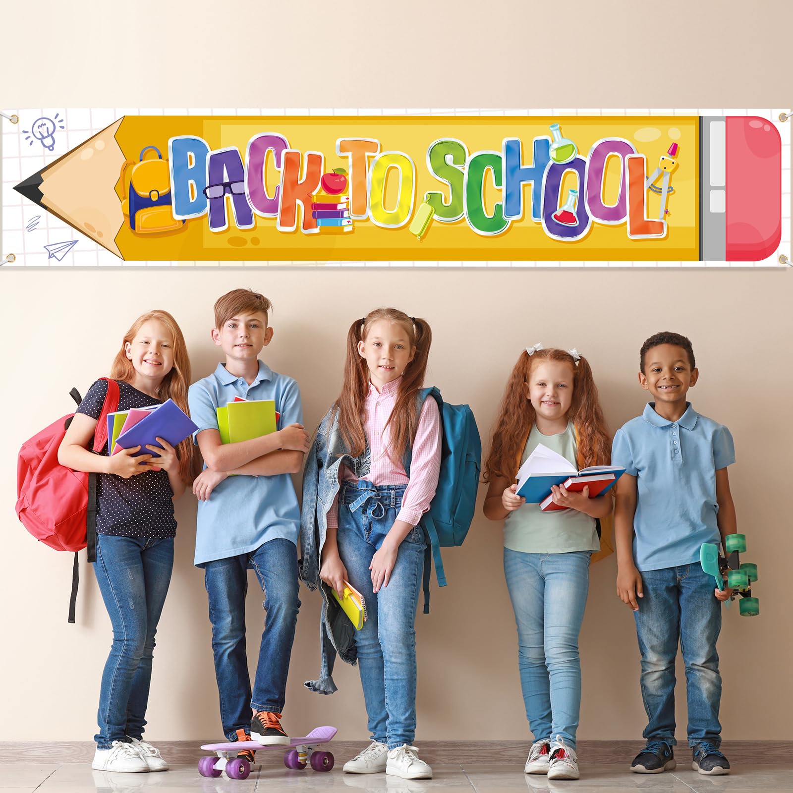 Back To School Banner Welcome Back To School Decorations Yard Sign First Day Of School Banner Back To School Yard Banner For Cla
