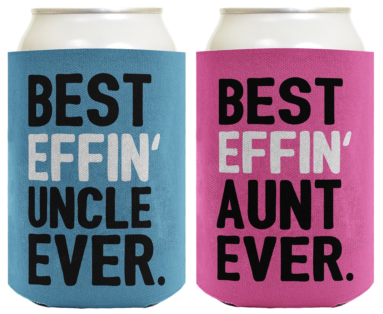 Aunt Uncle Gifts Best Effin' Aunt And Uncle Ever Funny Aunt Uncle Announcement Aunt Uncle Gift Set 2 Pack Can Coolie Drink Coole