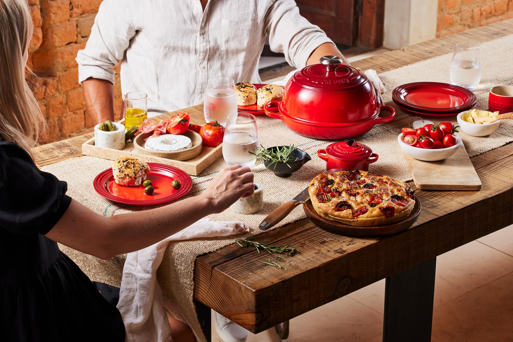 Le Creuset Enameled Cast Iron Bread Oven, Cerise
