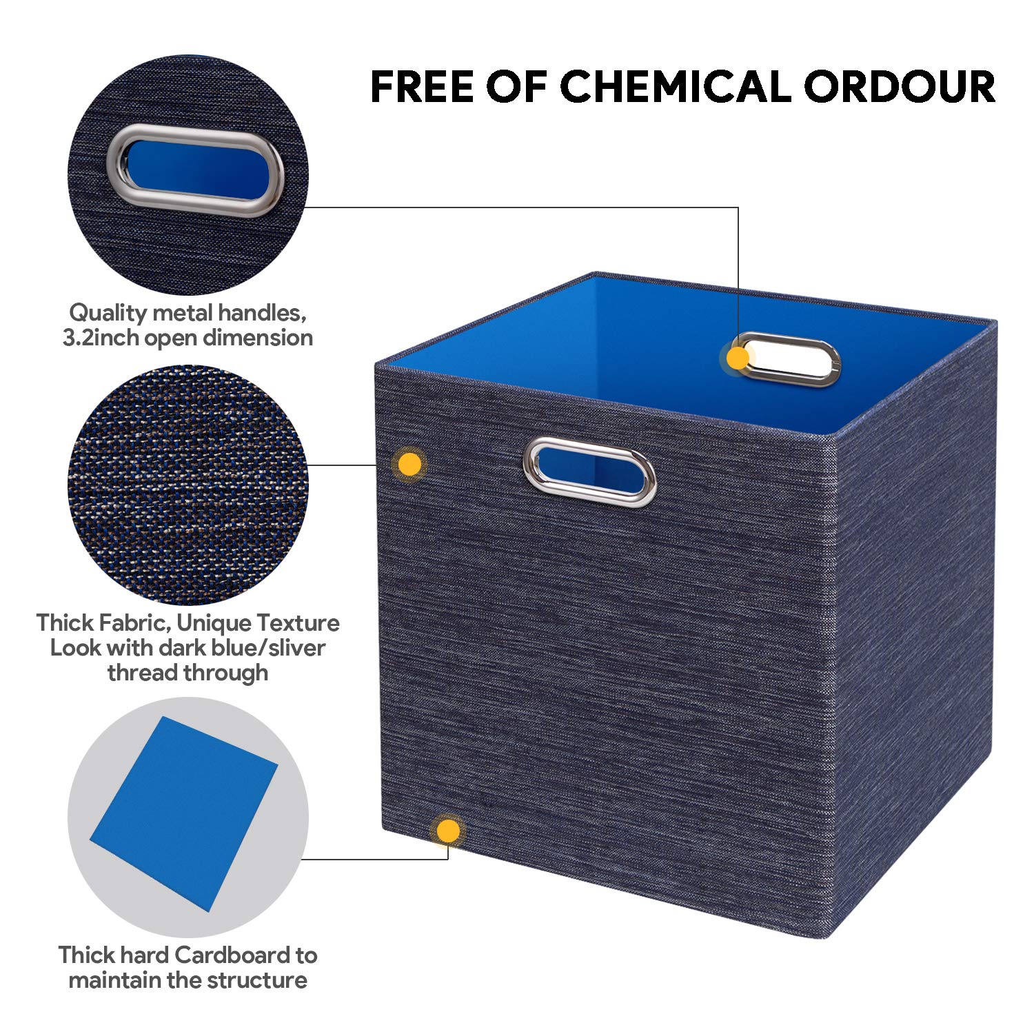 Storage Cube Basket Bins,13  13 Foldable Storage Containers For Shelf Cabinet Bookcase Boxes,Thick And Heavy Duty Fabric Drawer