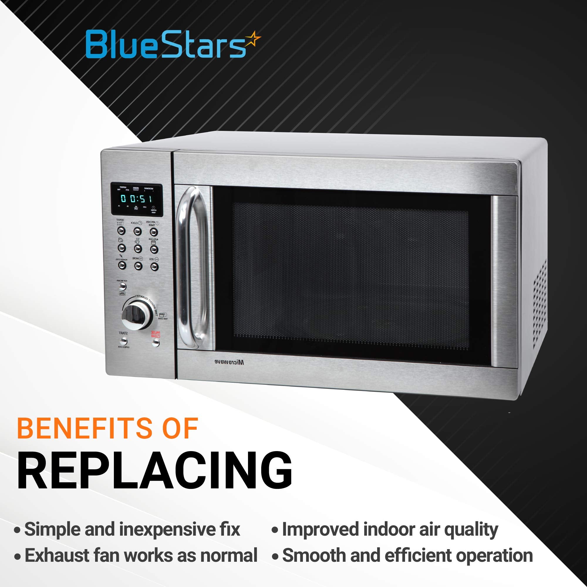 Bluestars 3-Pack Wb06X10309 Microwave Grease Filter Replacement 7.64    X 5.12    For Ge Wb06X10359 Wb06X10654 Lg 5230W1A012A 52