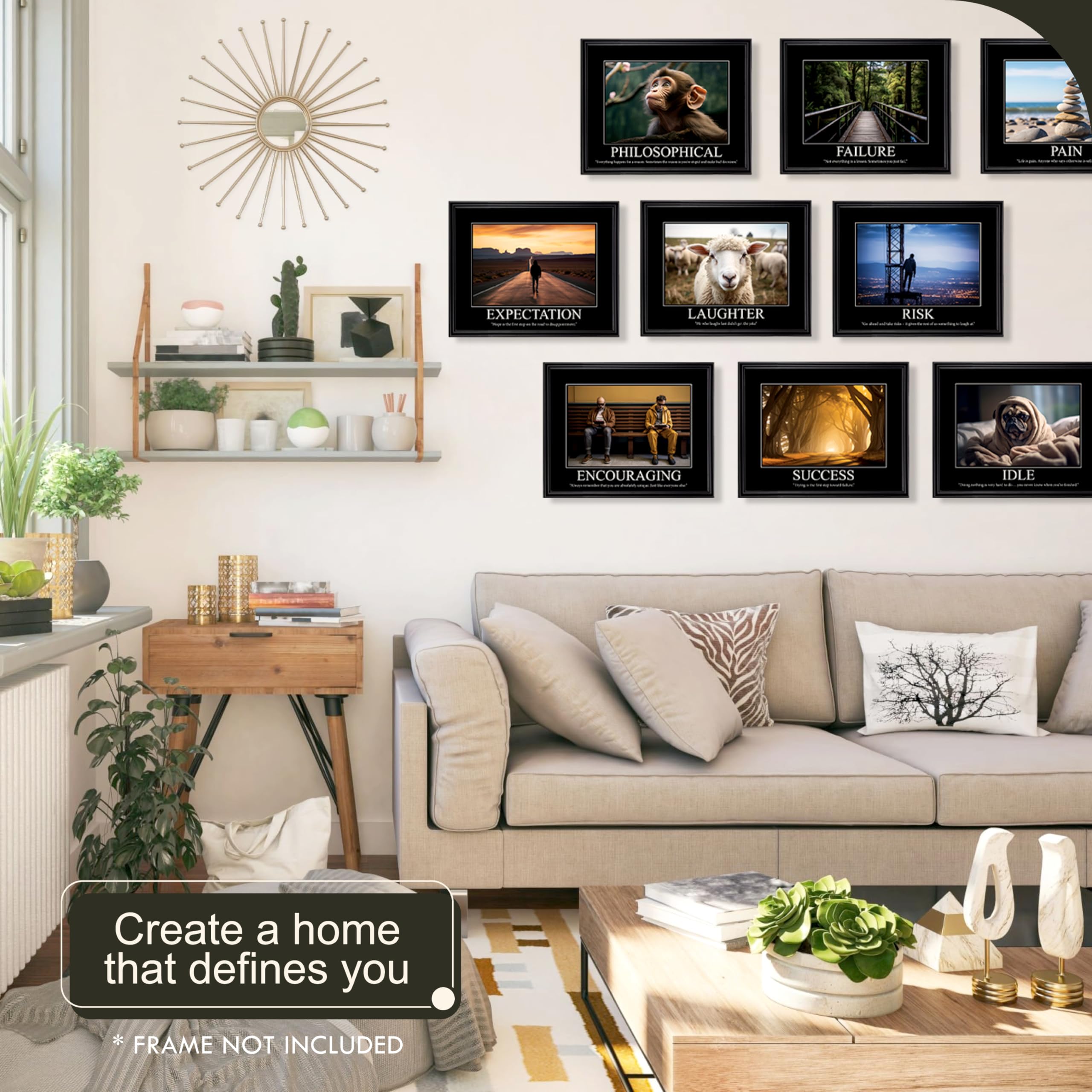 97 Decor Funny Demotivational Poster for Office - Sarcastic Motivational Wall Art Print  Ironic Inspirational Posters  Snarky Quotes Picture Demotivational Gifts for Colleagues (10x8 UNFRAMED)