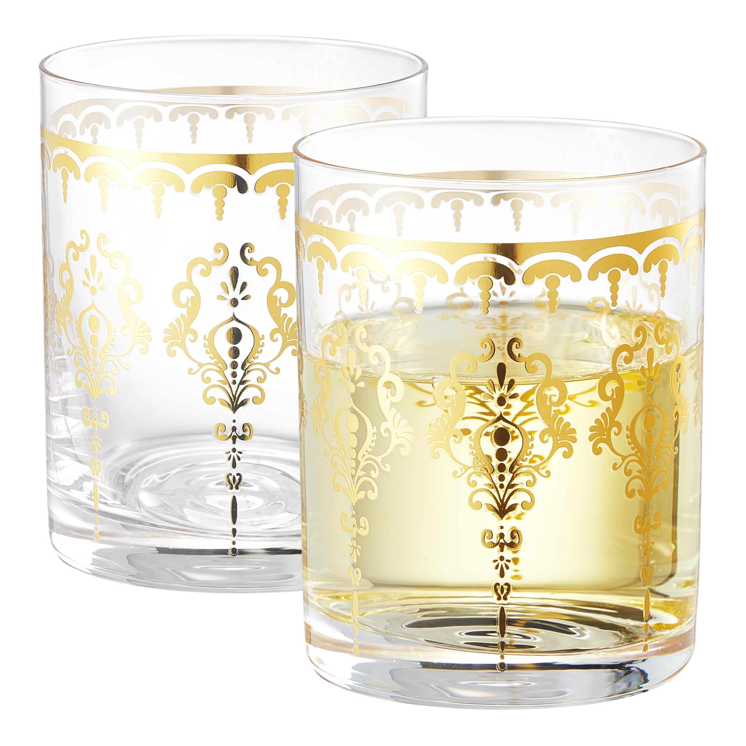 Moroccan Whiskey & Cocktail Tumbler Glass | Clear | Set of 2