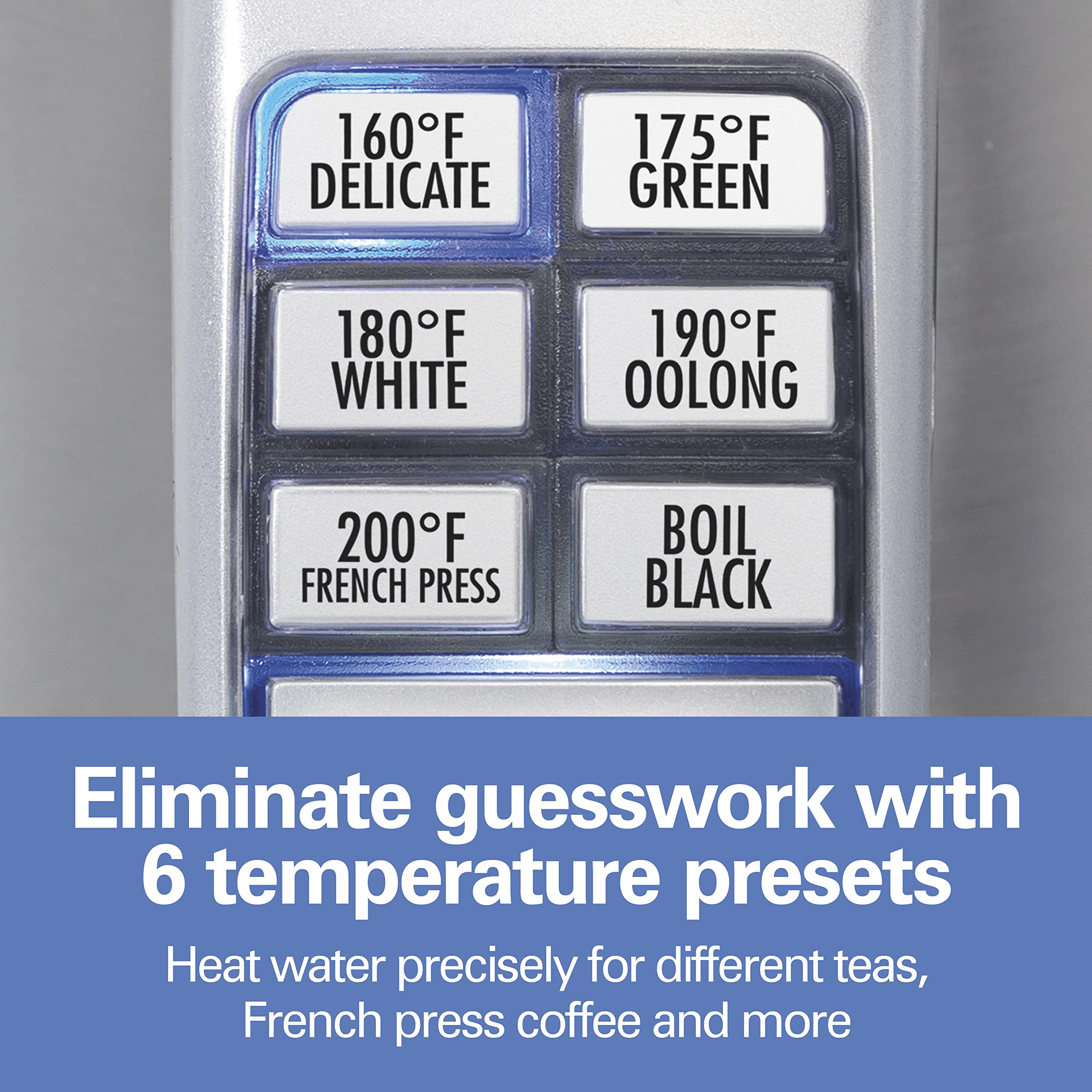 Hamilton Beach Temperature Control Electric Tea Kettle, Water Boiler & Heater, 1.7 Liter, Fast Boiling 1500 Watts, Bpa Free, Cor