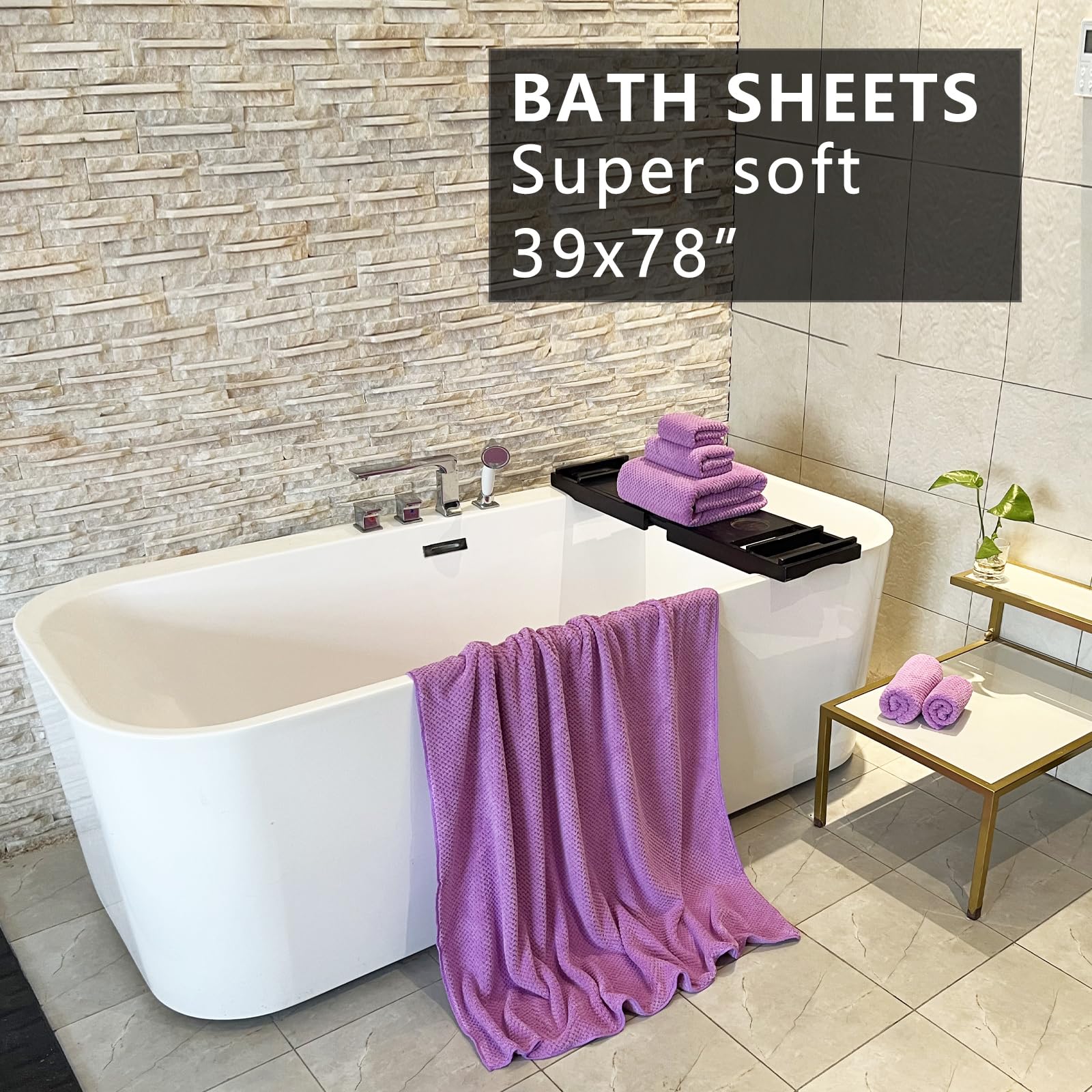 Ytyc Towels,39X78 Inch Oversized Bath Sheets Towels For Adults Luxury Bath Towels Extra Large Sets For Bathroom Super Soft Micro