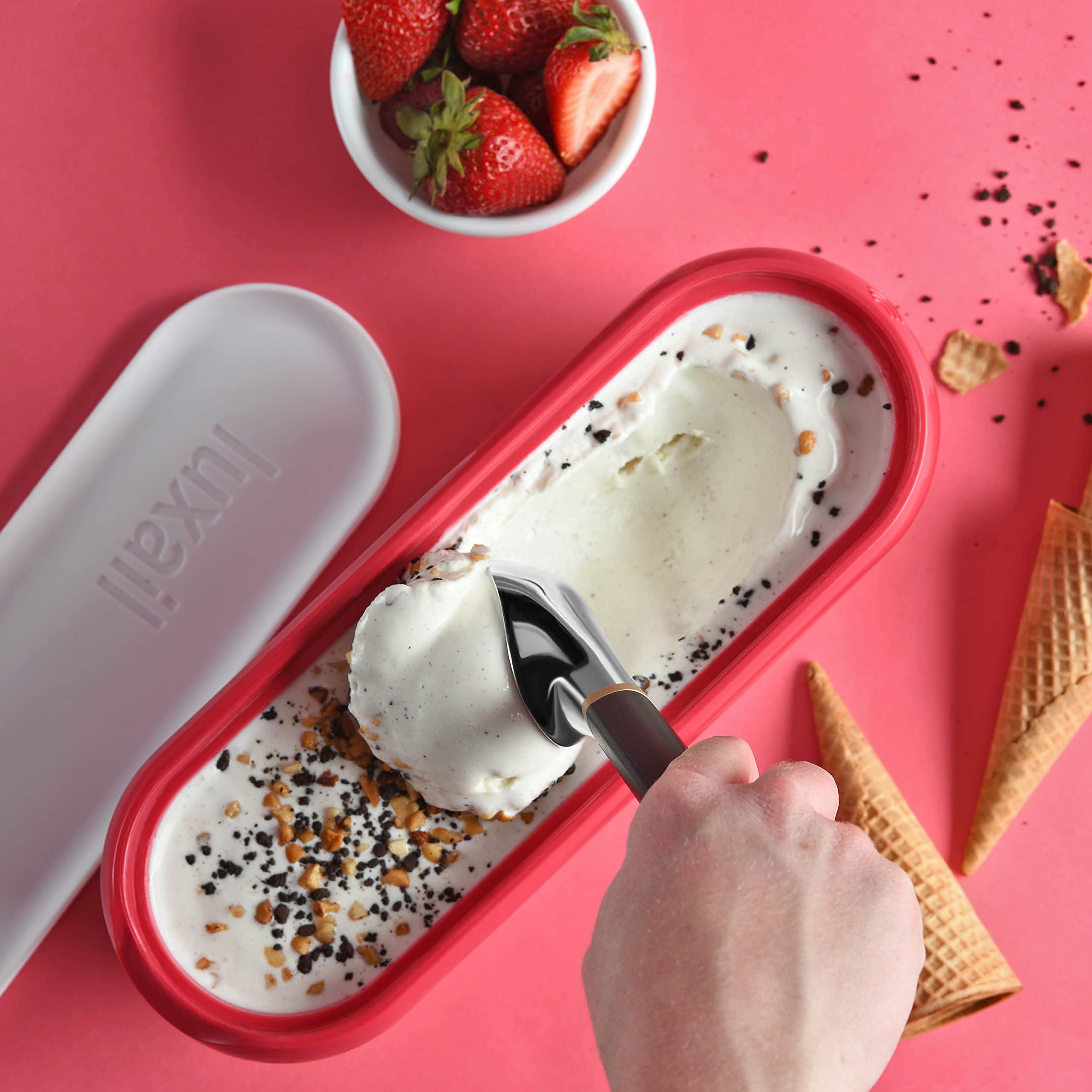 Ice Cream Containers For Homemade Ice Cream, Reusable Storage Freezer Ice Cream Container With Lids,2 Pack, Bpa Free, Dishwasher