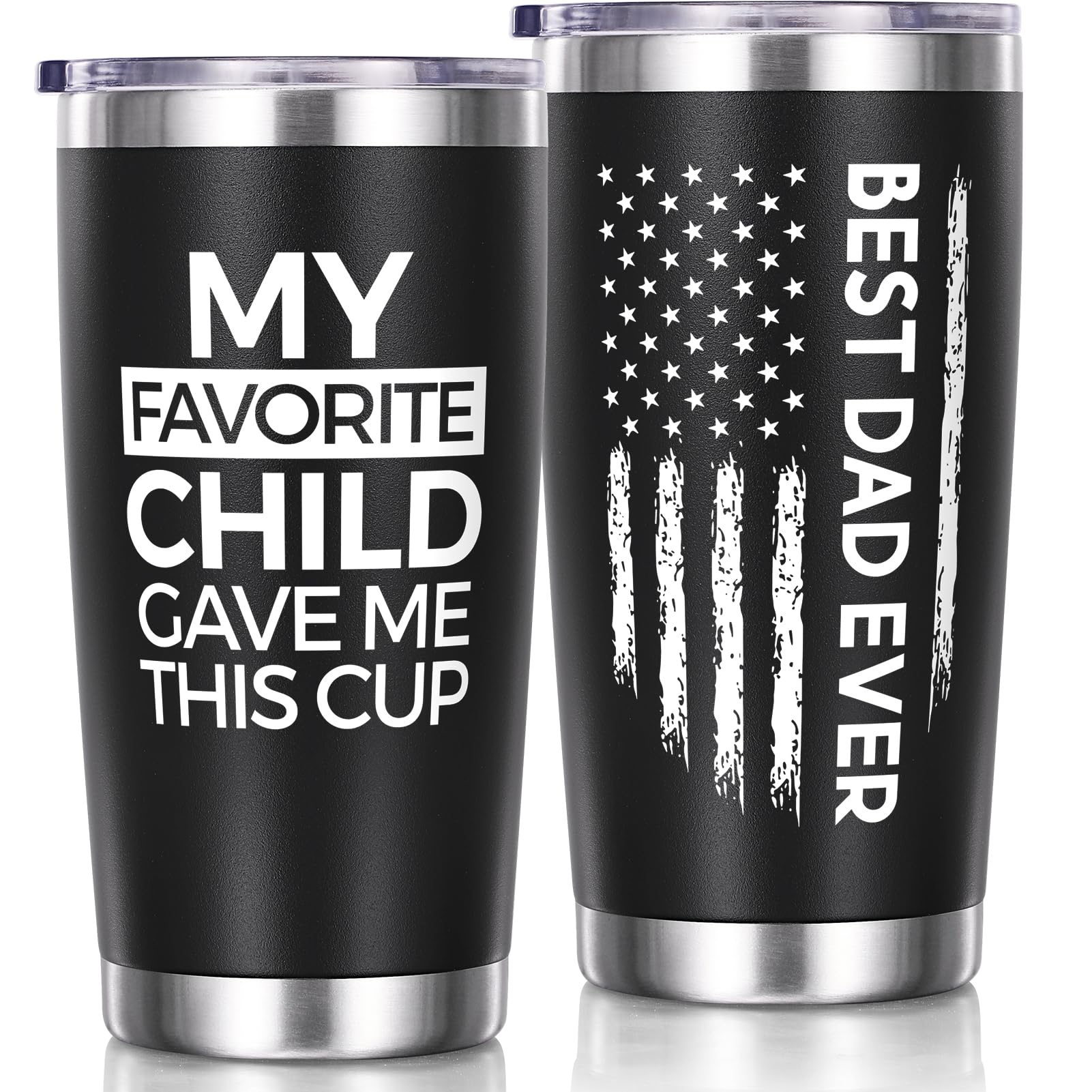 Fimibuke Christmas Gifts For Dad From Daughter, Son - 20 Oz Tumbler Gifts For Dad, Dad-In-Law, Father, Men - Favorite Child Best