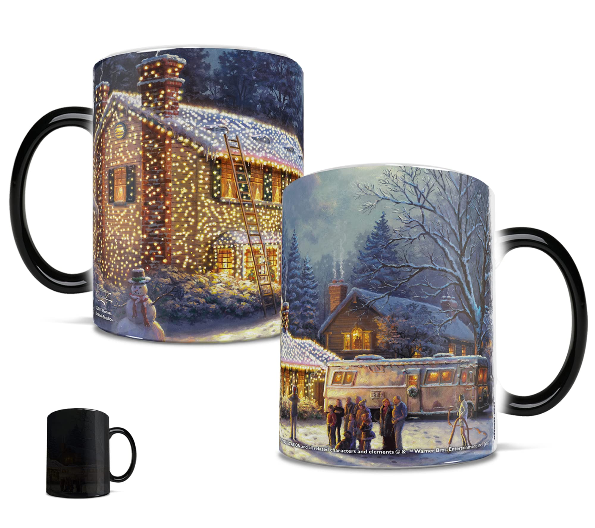 Morphing Mugs National Lampoon's Christmas Vacation - Griswold House - One 11 oz Color Changing Heat Sensitive Ceramic Mug - Ima