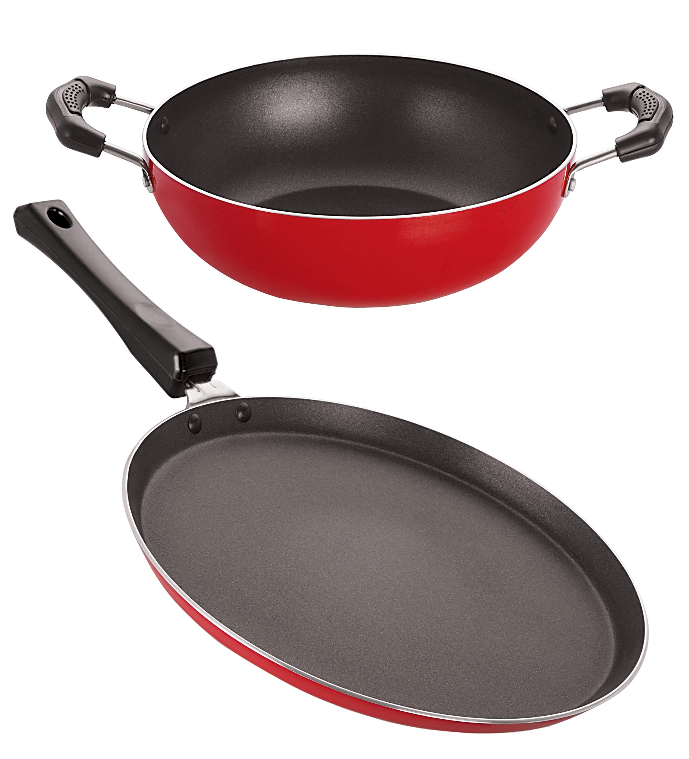 Nirlon NonStick Aluminium Gas Compatible Multicolor Kitchenware Utencils Combo Set