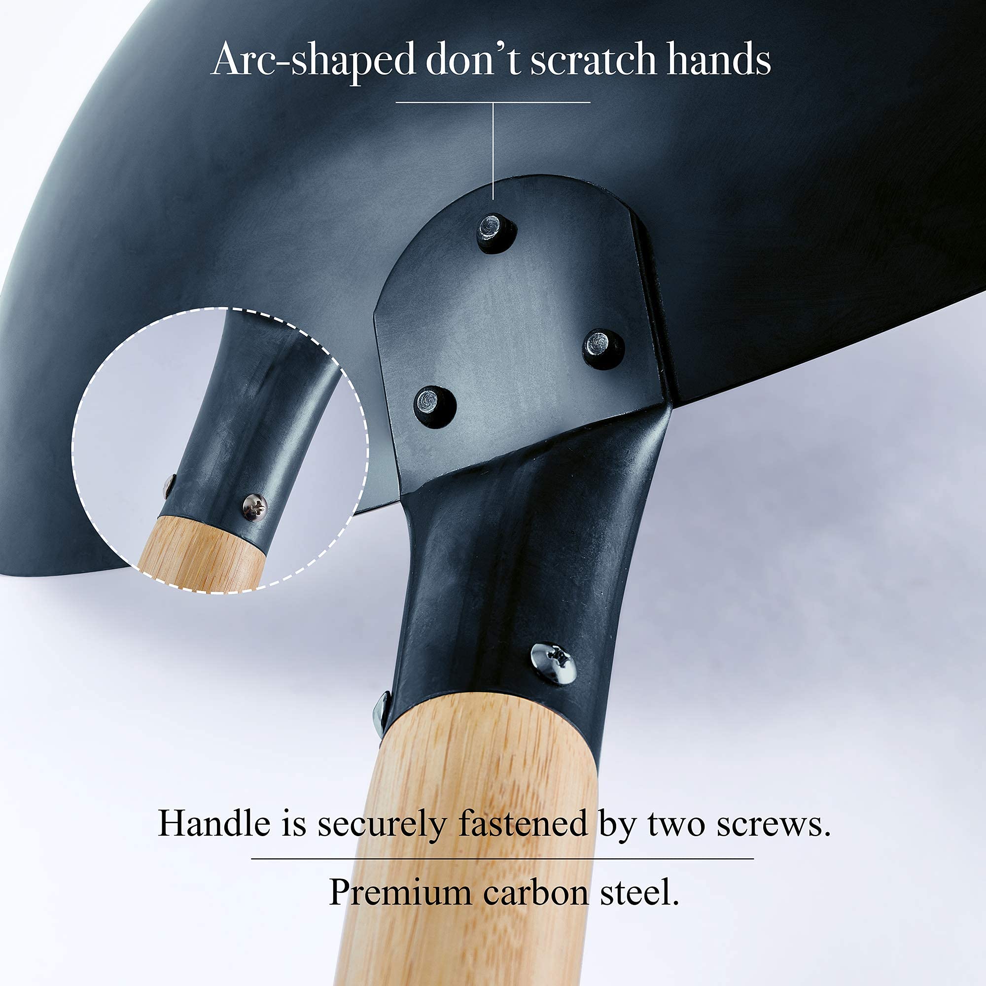 Letschef Preseasoned Carbon Steel Wok 14 Inches Hand Hammered Chinese Traditional Wok And Stir Fry Pan Round Bottom With Bamboo