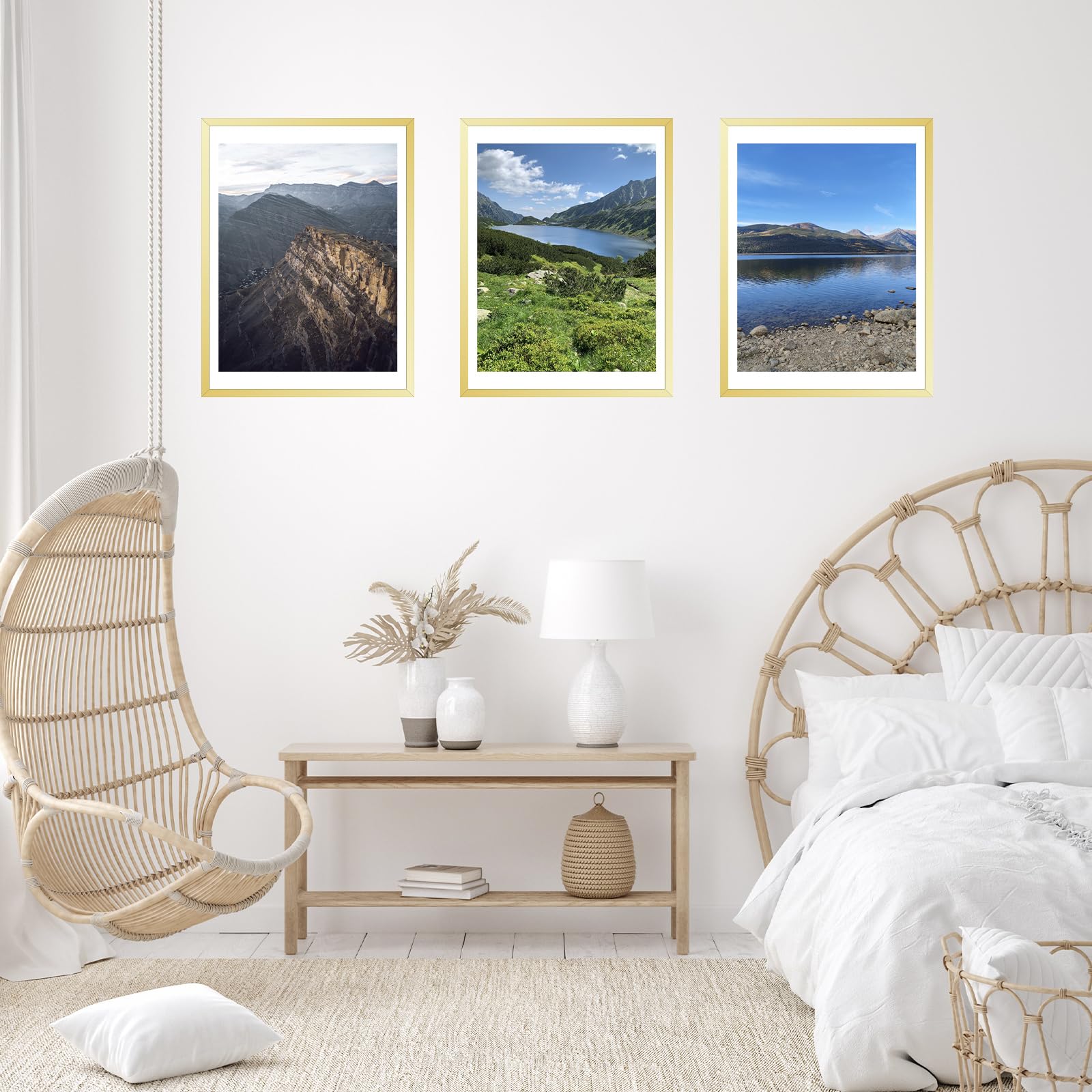 JCJMY 19.25x26.75 Puzzles Frame Gold, Display 18x24 with Mat or 19.25 x 26.75 without, Wall Hanging 19.25 by 26.75 Picture Frame