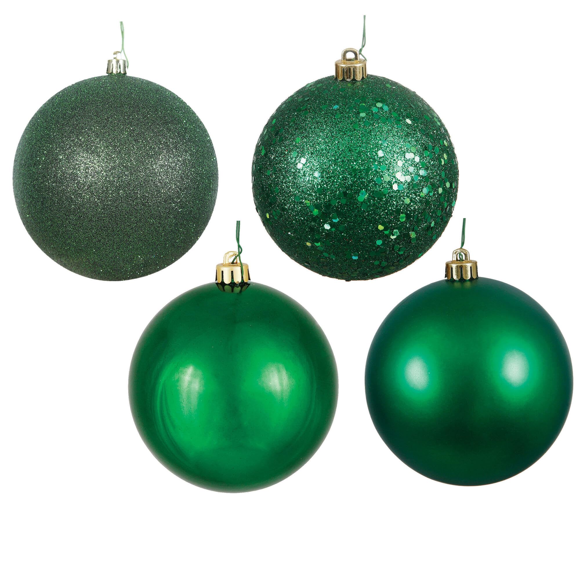 Vickerman 8 Emerald 4 Finish Ball Ornament 4 per Bag