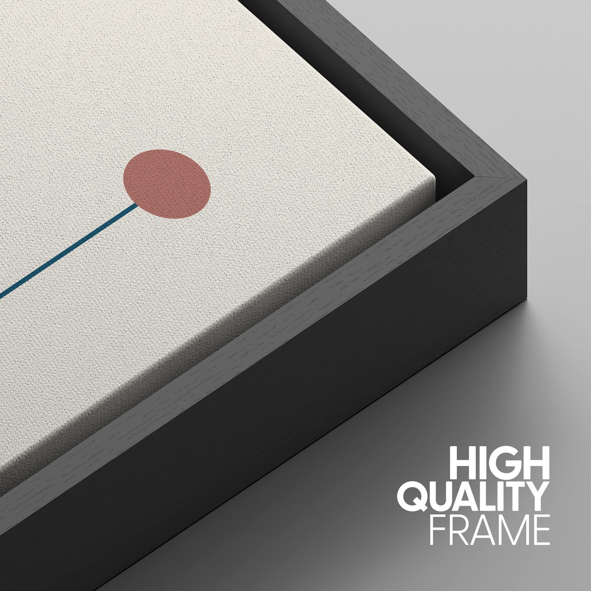 Idea4Wall Framed Wall Art Print Set Abstract Mid-Century Geometric Variety Abstract Shapes Illustrations Modern Art Bohemian Col