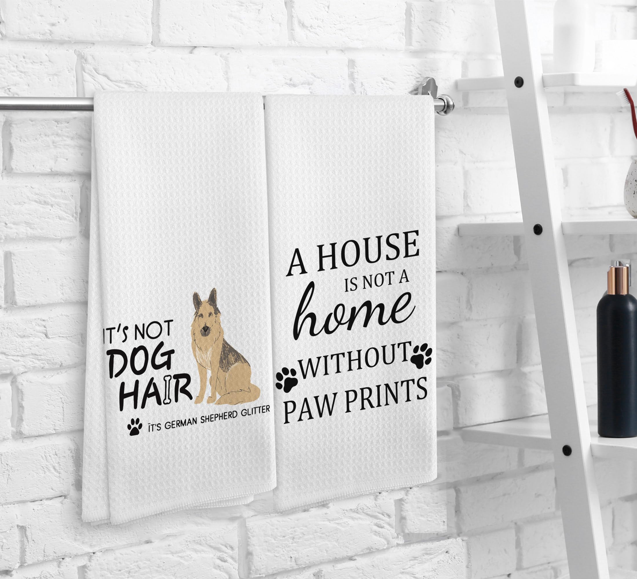 Noql German Shepherd Towels, German Shepherd Dog Gifts, German Shepherd Kitchen Towels And Dishcloths Set Of 2, Dog Kitchen Towe
