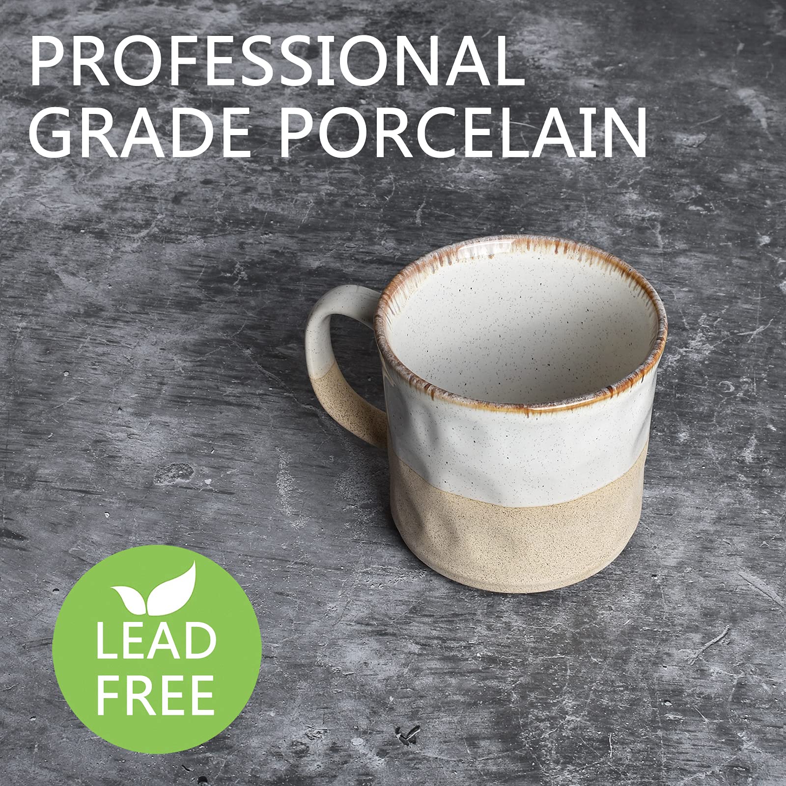 Bosmarlin Large Ceramic Coffee Mug, White Big Tea Cup for Office and Home, 18 Oz, Dishwasher and Microwave Safe, 1 PCS (White, 1