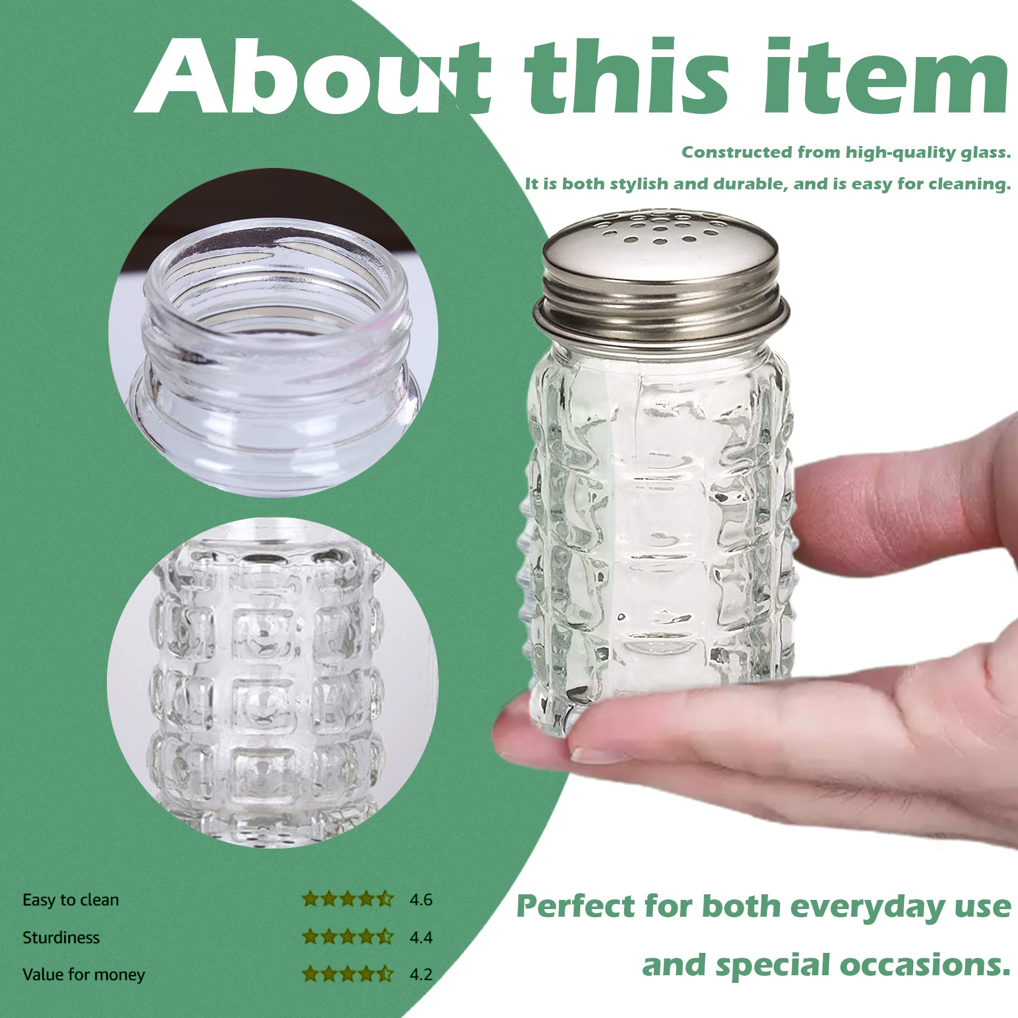 1St Choice Fba_Bck31360 Retro Style Salt And Pepper Shakers With Stainless Tops (2), 1, Original Version