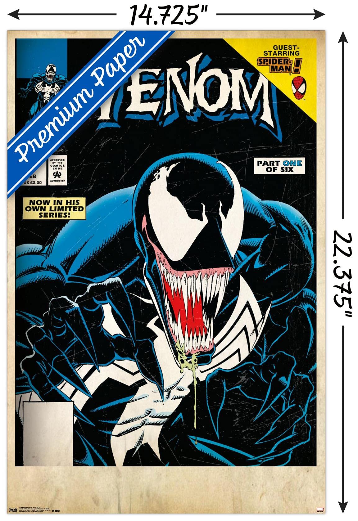 Trends International Marvel Comics - Venom - Lethal Protector Cover #1 Wall Poster, 14.725'' X 22.375'', Premium Unframed Versio