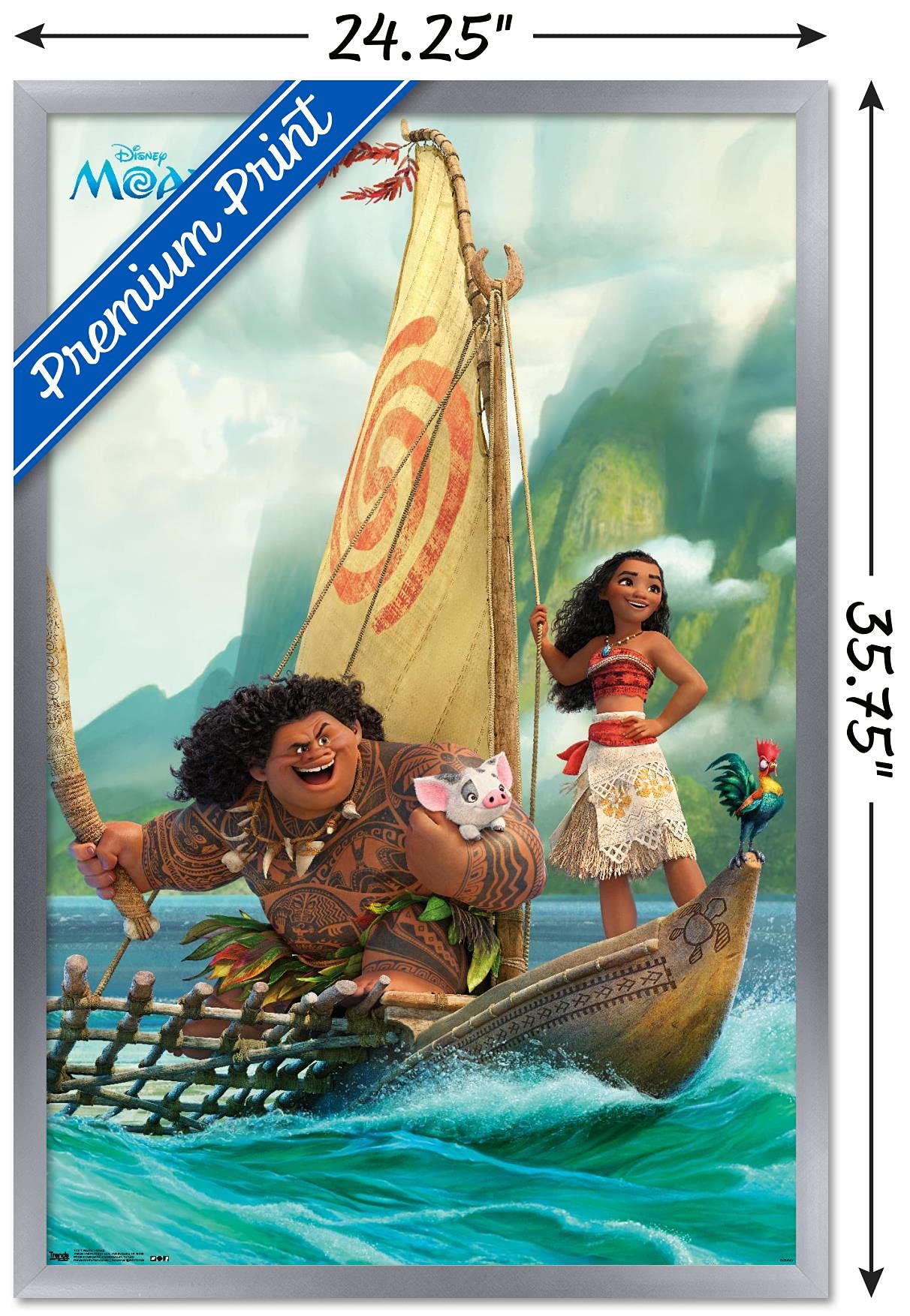 Trends International Moana-Group Wall Poster, 24.25'' X 35.75'', Multicolor