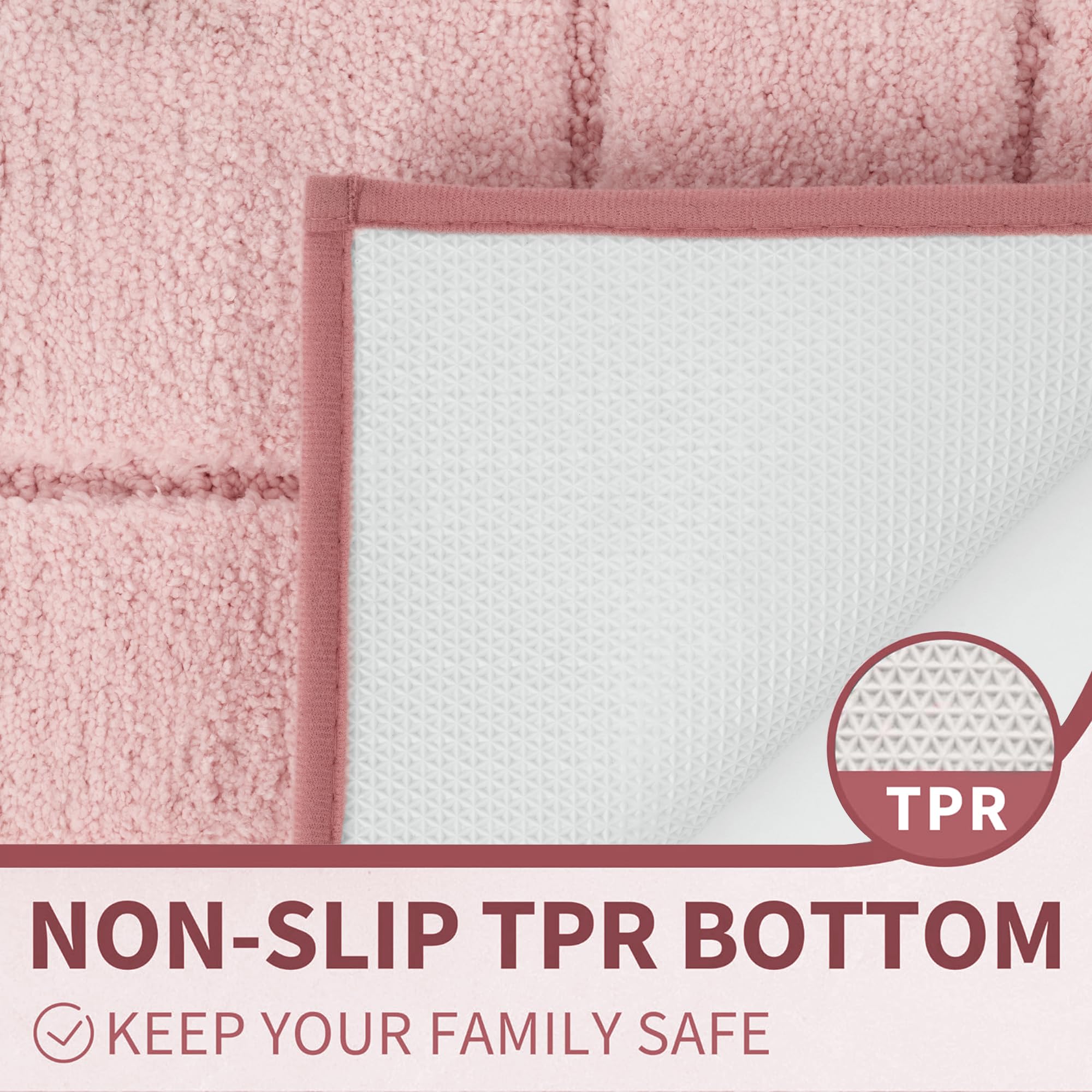Granny Says Pink Bathroom Rugs Non Slip Washable, 16''X 24'', Soft Bath Mats For Bathroom, Microfiber Shag Rug, Absorbent Bathro