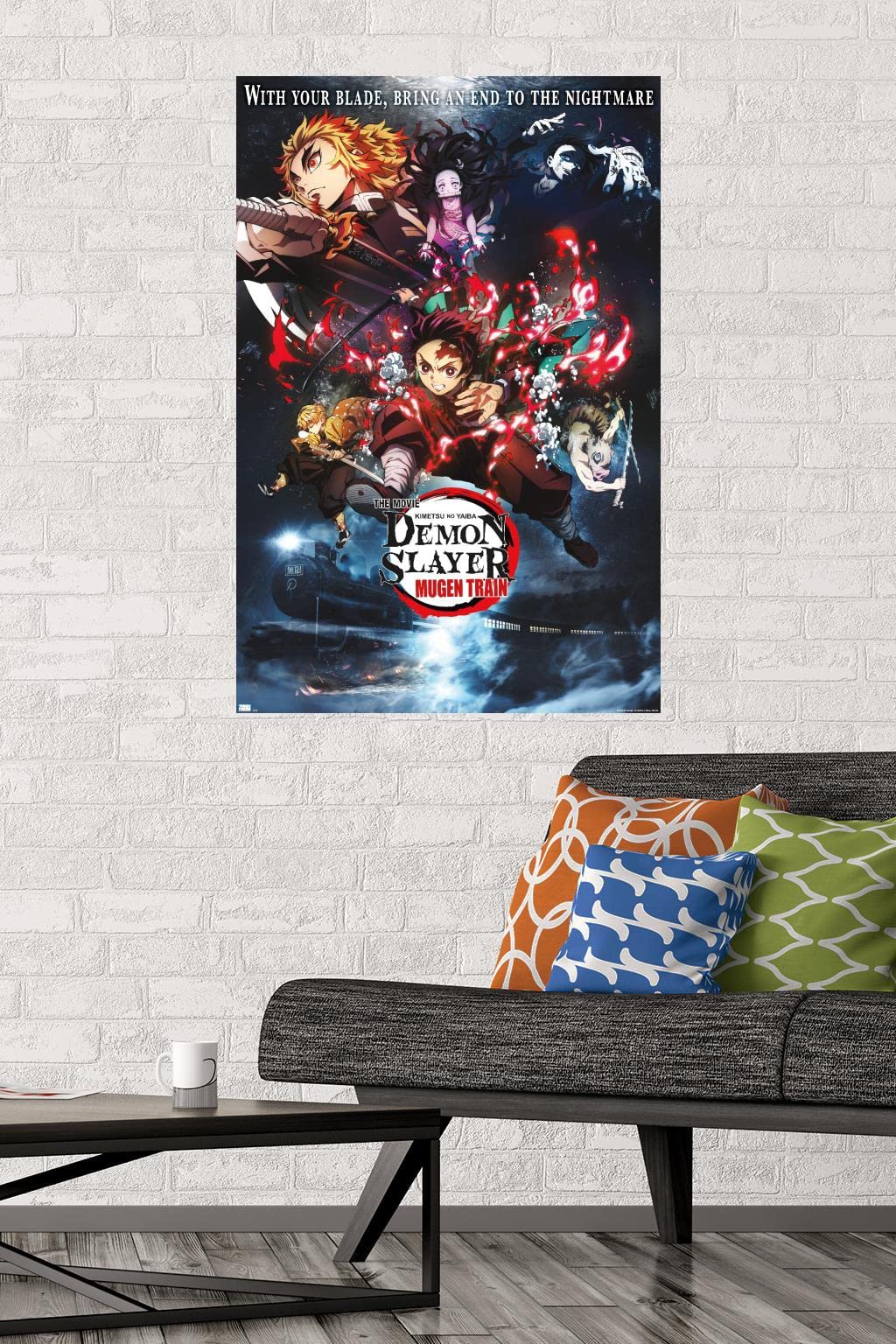 Trends International Demon Slayer: Mugen Train - Collage One Sheet Wall Poster, 22.37'' X 34.00'', Unframed Version