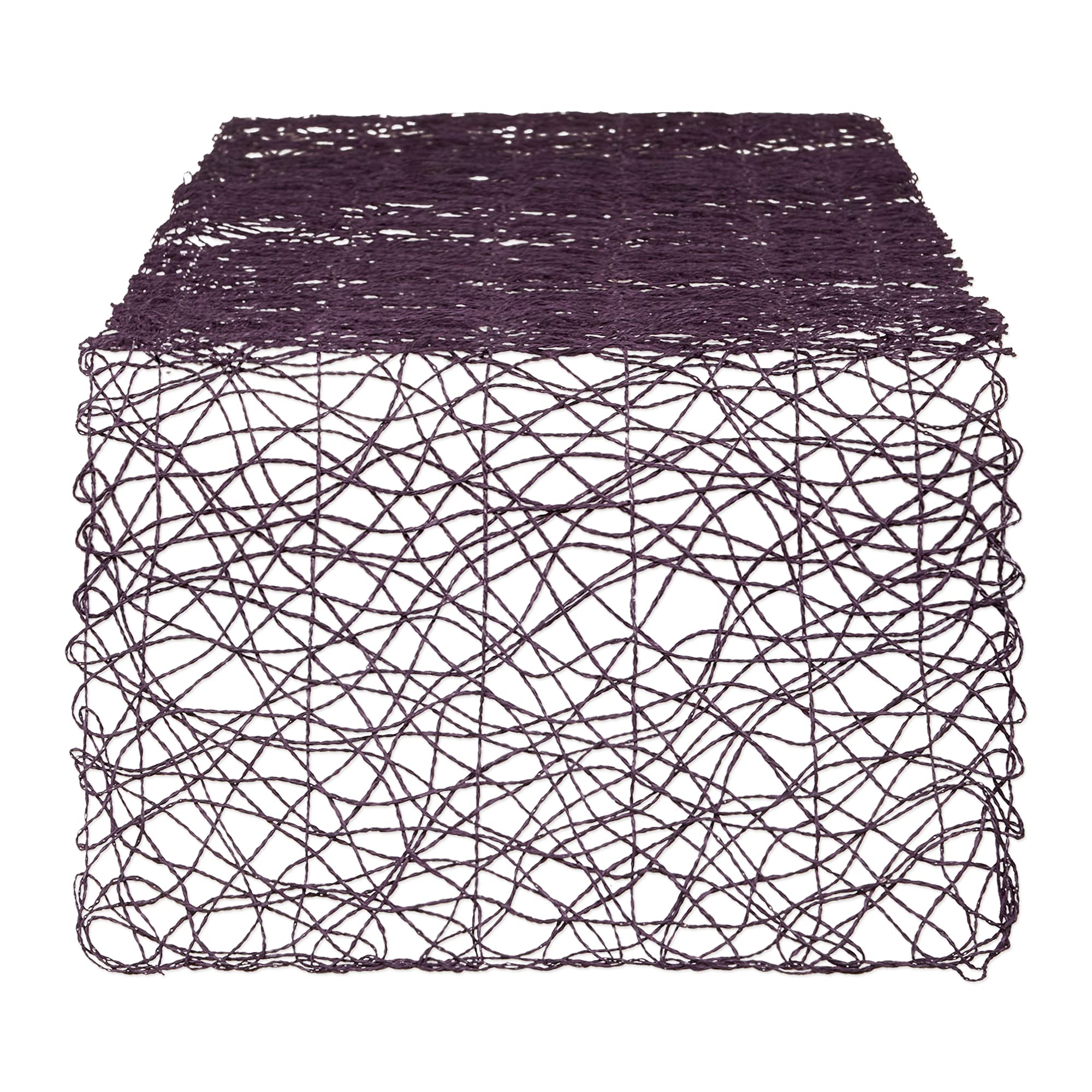 EGGPLANT WOVEN PAPER TABLE RUNNER 14x72