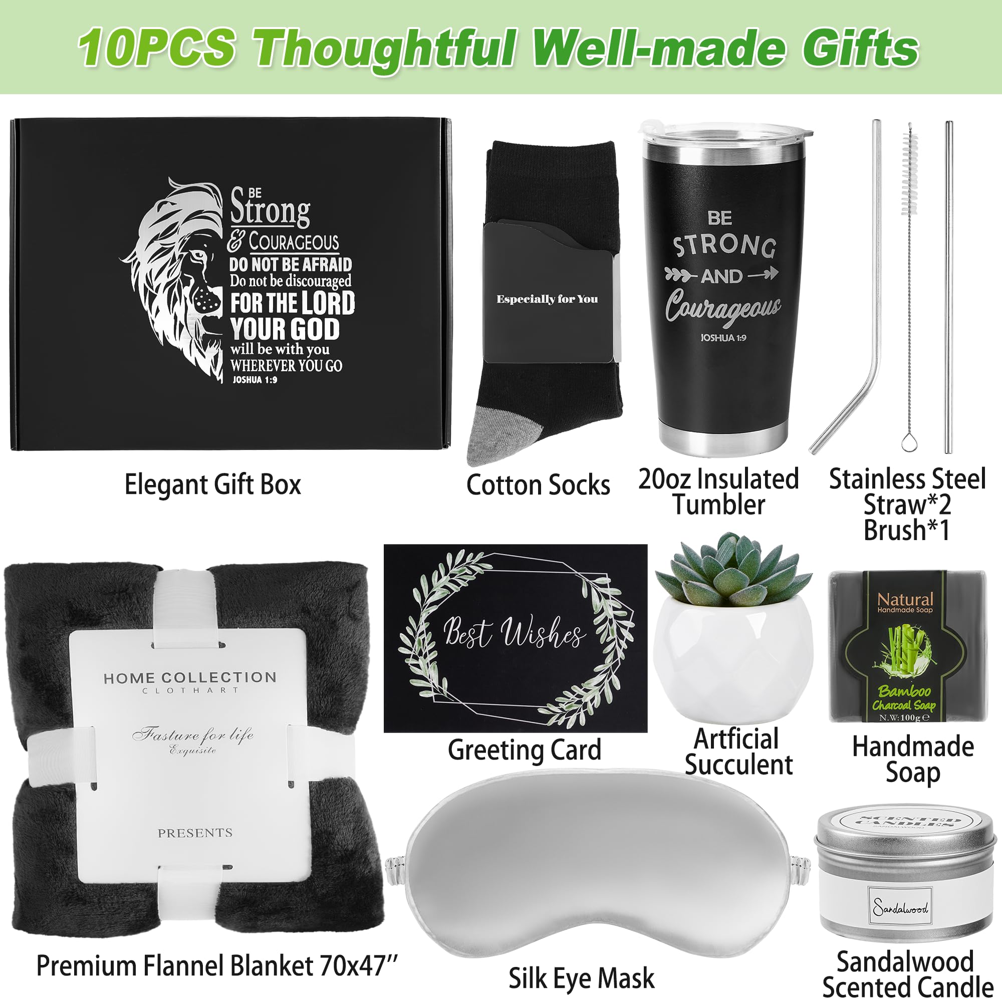 LA NOVO Christian Get Well Soon Gifts for Men, After Surgery Cancer Gifts for Men Chemo Care Package Get Well Gift Basket for Si