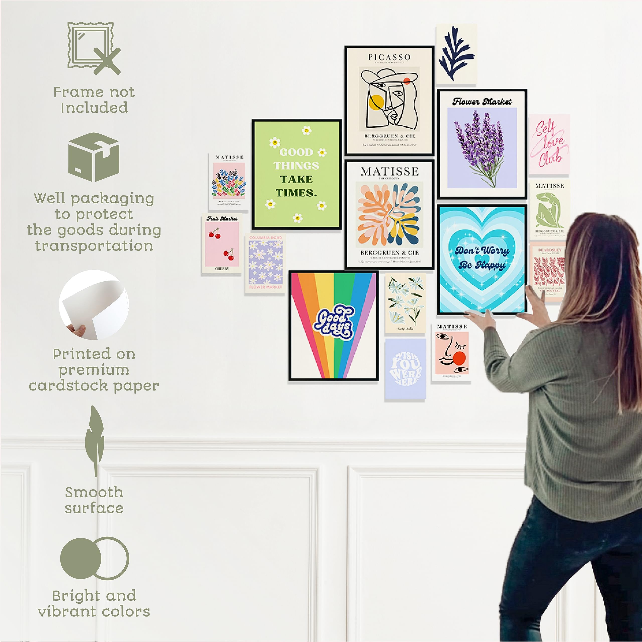 97 Decor Danish Pastel Room Decor Aesthetic - Danish Pastel Posters for Room Aesthetic  Wall Prints for Bedroom Aesthetic Poster  Danish Pastel Wall Collage Pictures for Teen Girl Dorm (8x10 UNFRAMED)