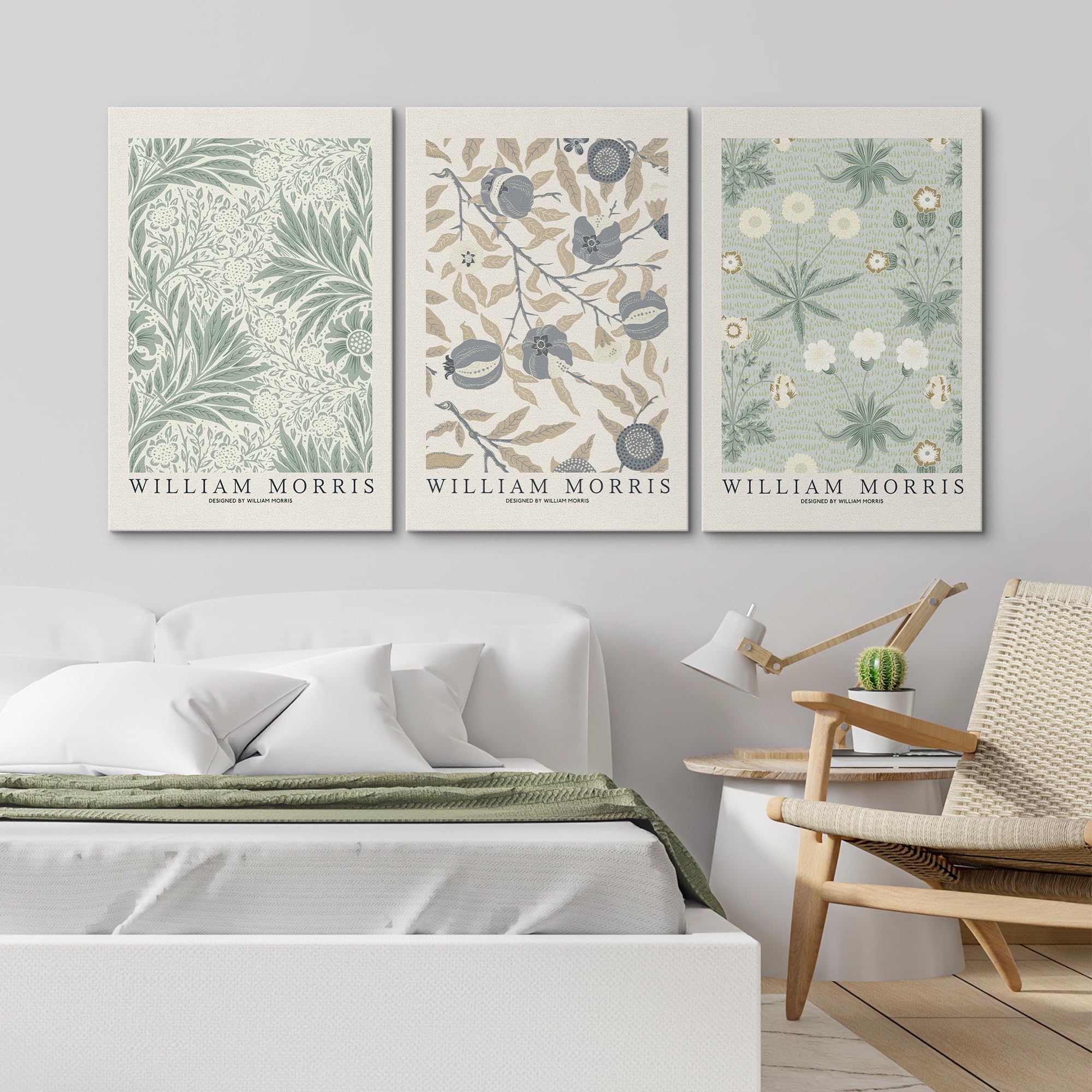 Wall26 Canvas Print Wall Art Set William Morris Flower Market Exhibition Poster Nature Wilderness Illustrations Modern Art Decor