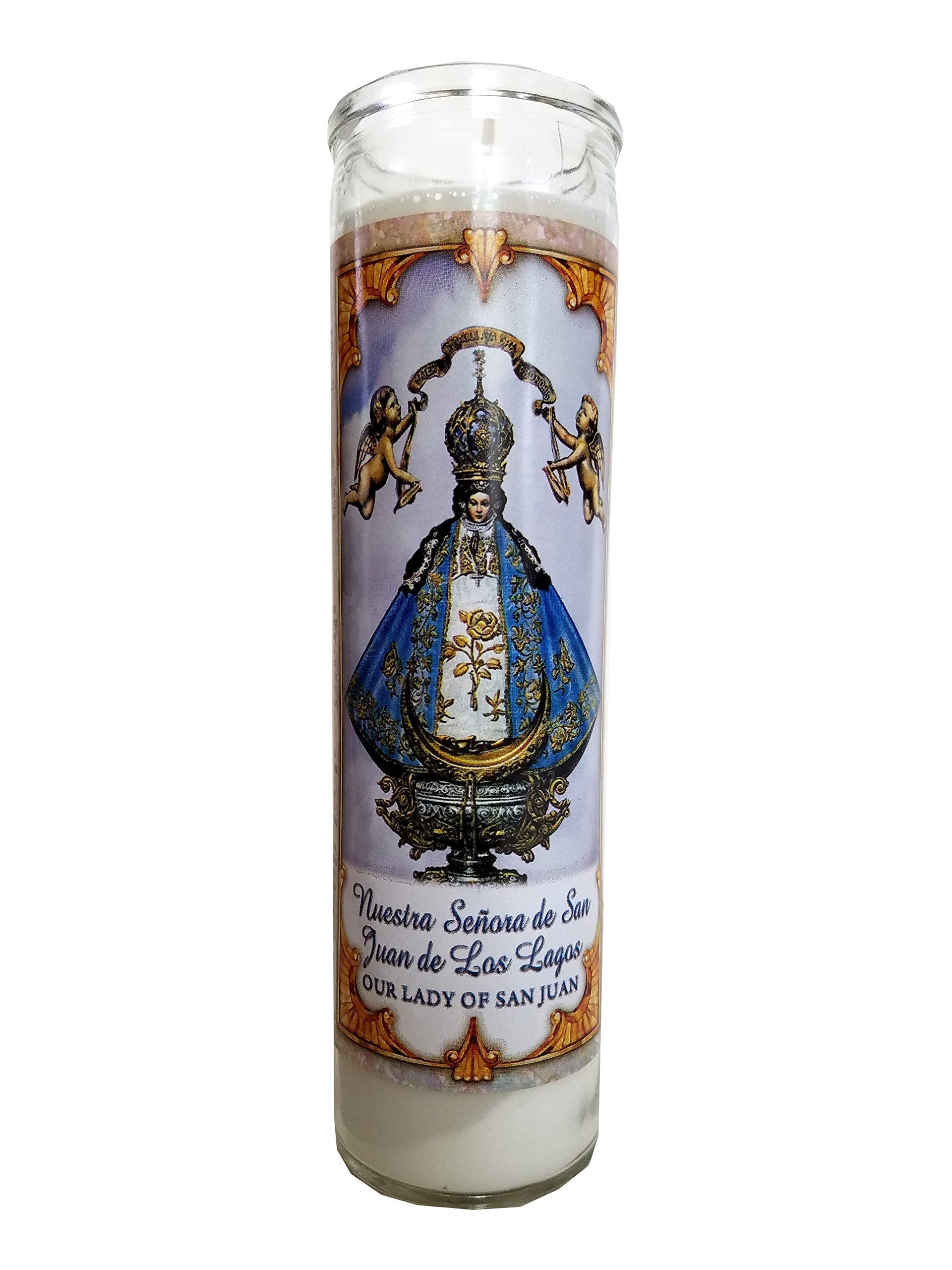 Our Lady of San Juan (Nuestra Senors de San Juan de Los Lagos) / Virgin of Guadalupe (Virgen de Guadalipe) Devotional Candle