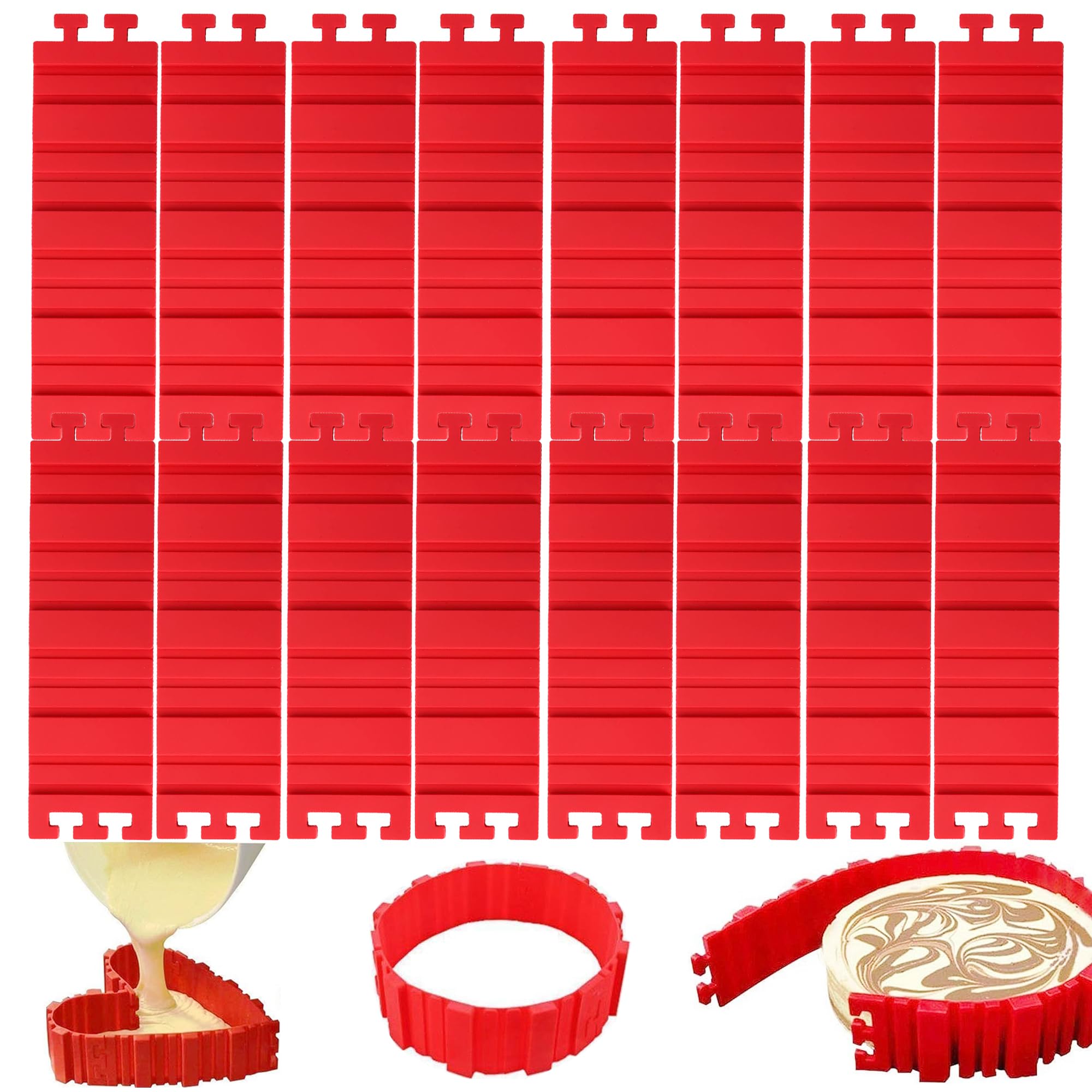 Woohome Silicone Cake Mold, Cake Pan Snake DIY Baking Mould Magic Bake Tools  Design Your Cakes Any Shape (16PCS)