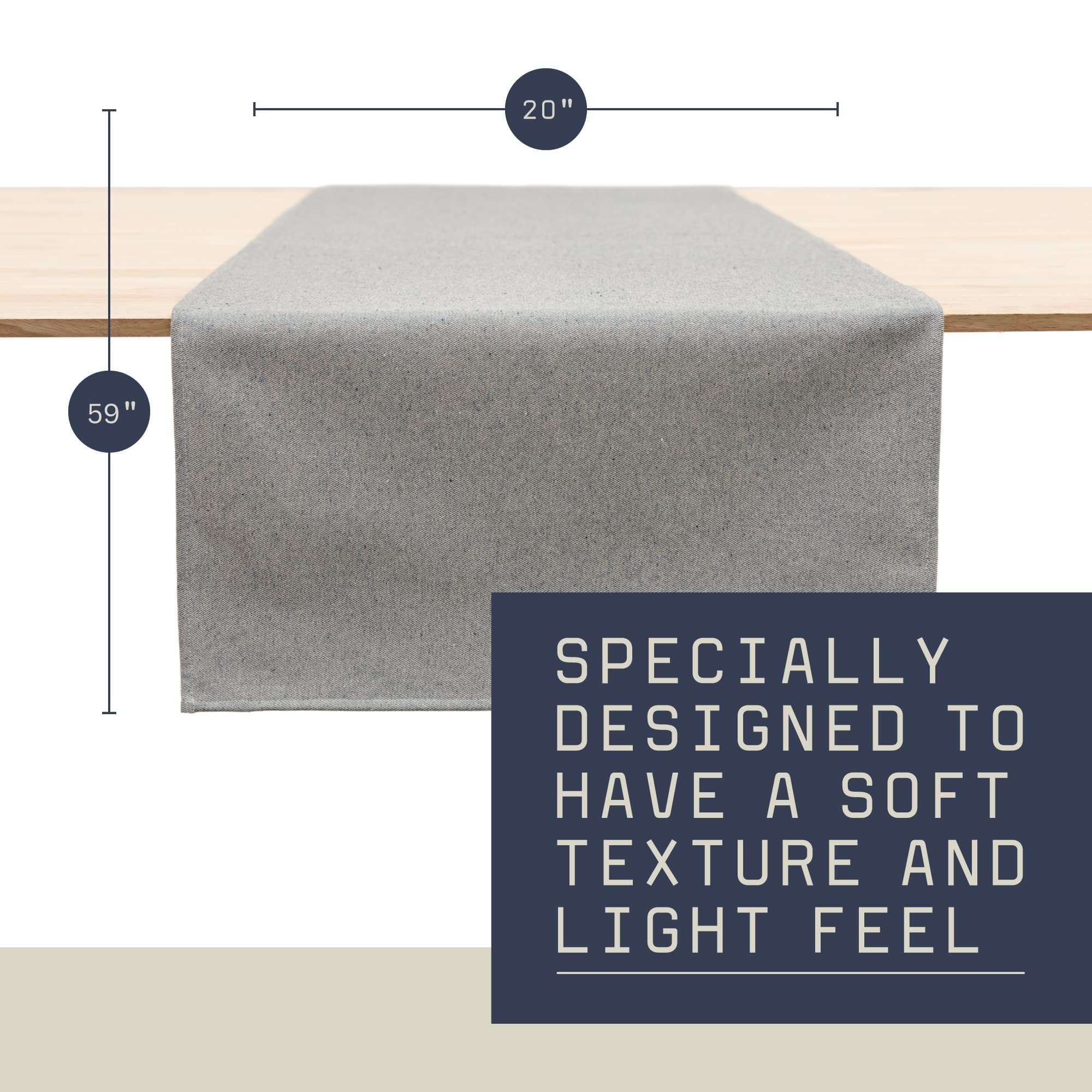 Meema Blue Rustic Table Runner - Farmhouse Boho Decor Table Runners, Dining Table Runner For Everyday Use And Special Occasions,