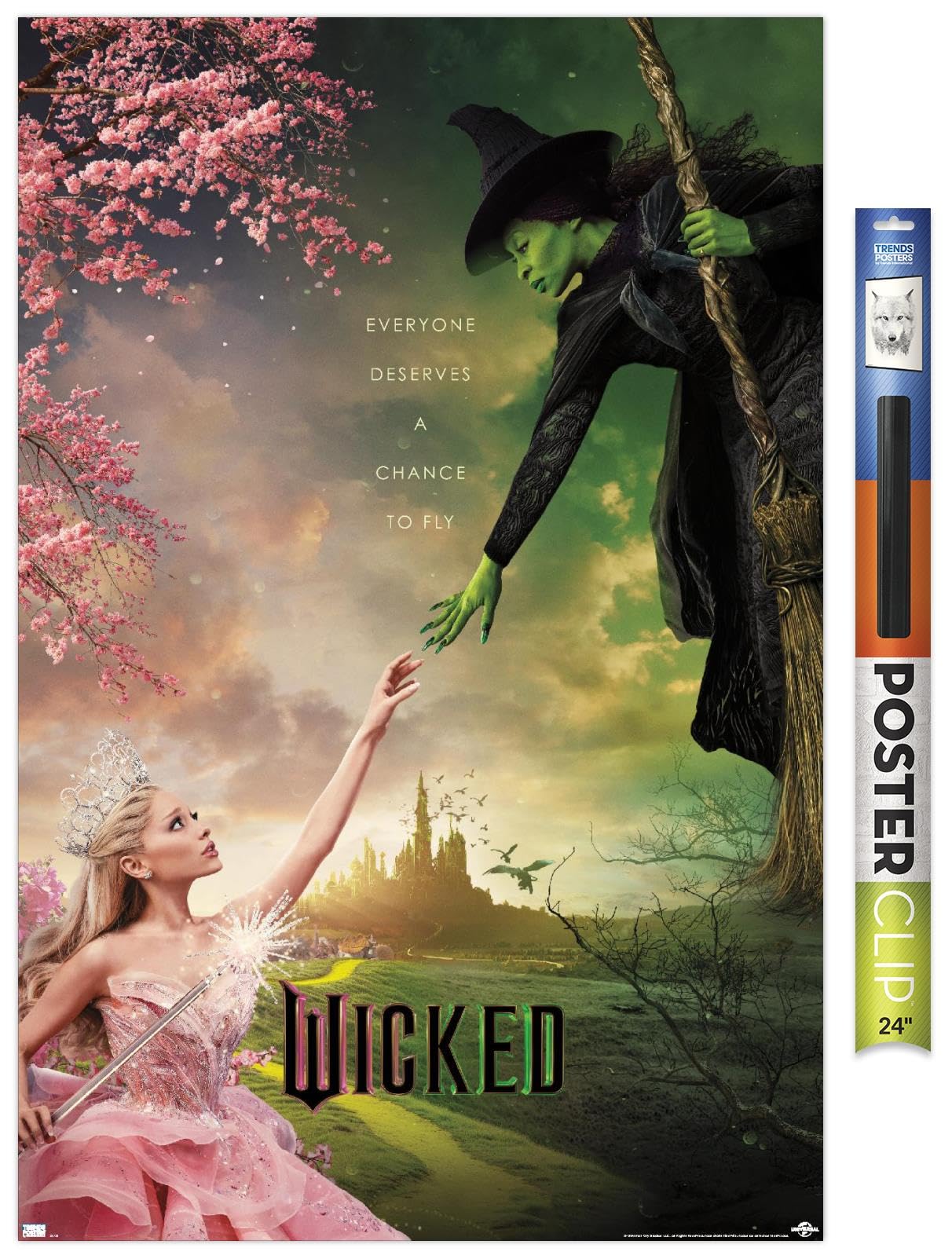 Trends International Wicked - One Sheet Wall Poster, 34L X 22.4W, Poster & Clip Bundle