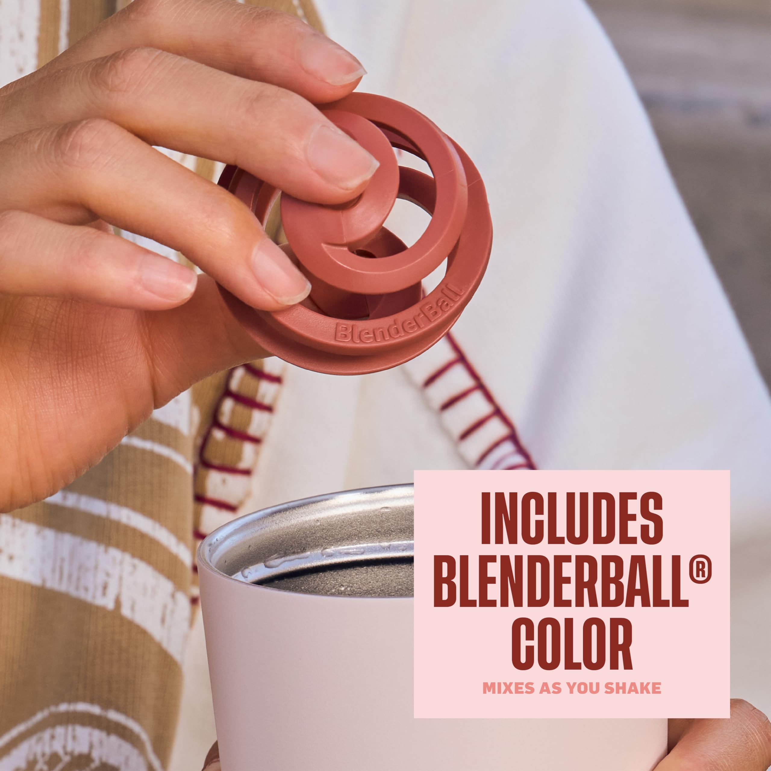 Blenderbottle 2-In-1 Insulated Stainless Steel Shaker Tumbler, Swig Leakproof Lid, Straw, Blenderball, Bpa Free, For Protein Sha