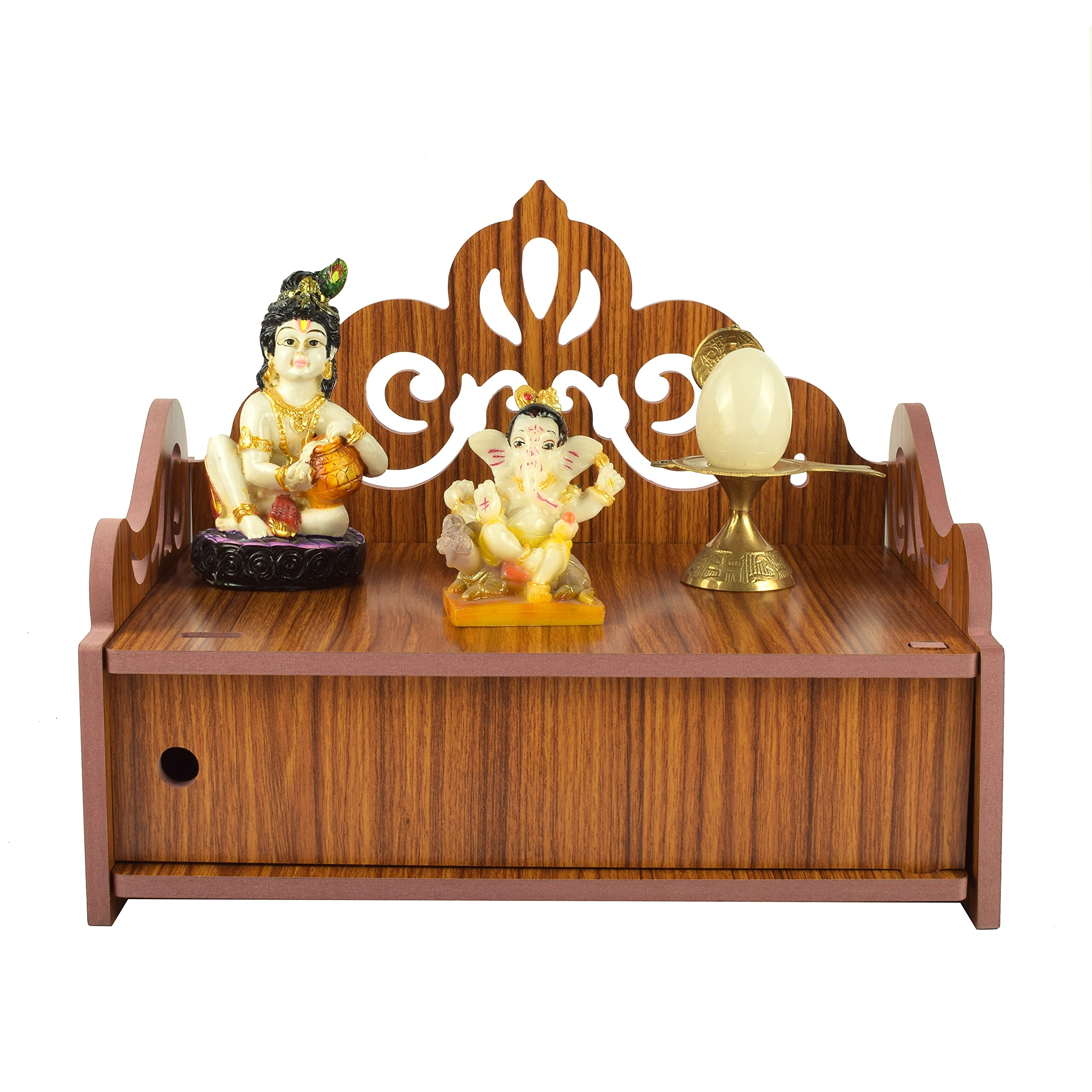 COMERT Enterprise Wooden Wall Mount Temple for Home Shop Office| Puja Mandir |Wall Hanging and Table Top Home Mandir Temple |Hom