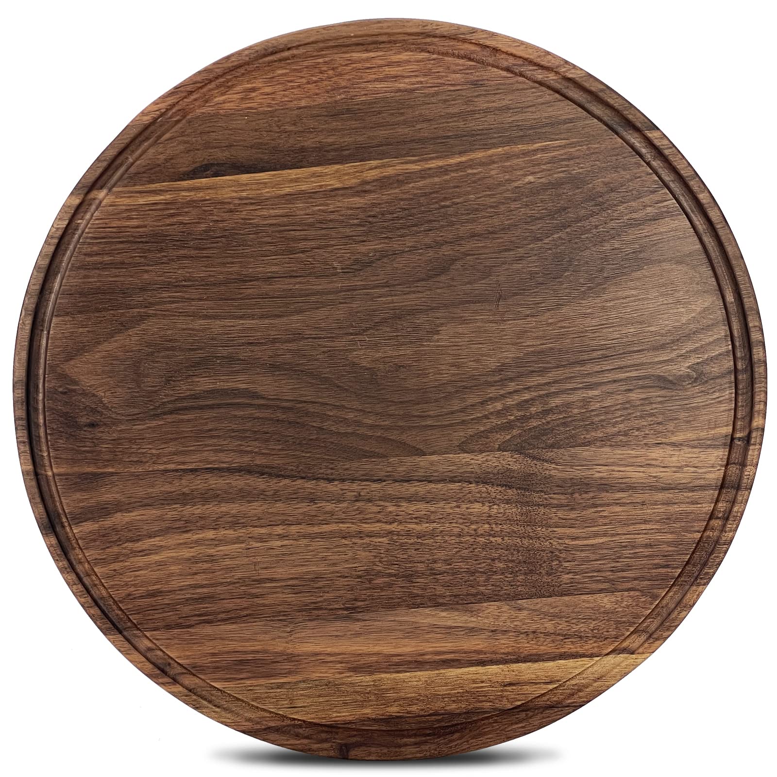 MAGIGO 12 Round Walnut Wood Cutting Board for Kitchen