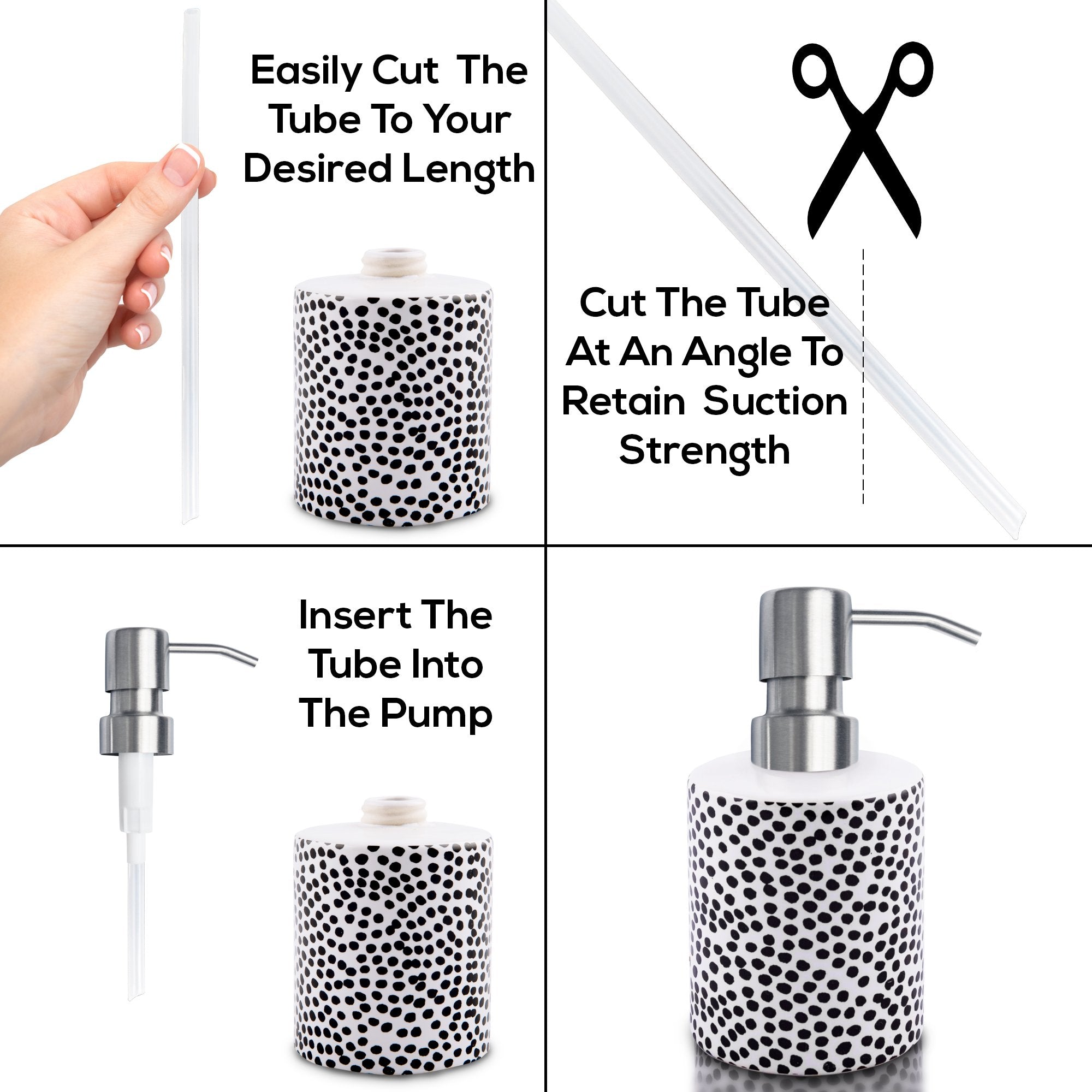 Bathroom Countertop Soap Dispensers (Brushed Nickel  4 Pack)