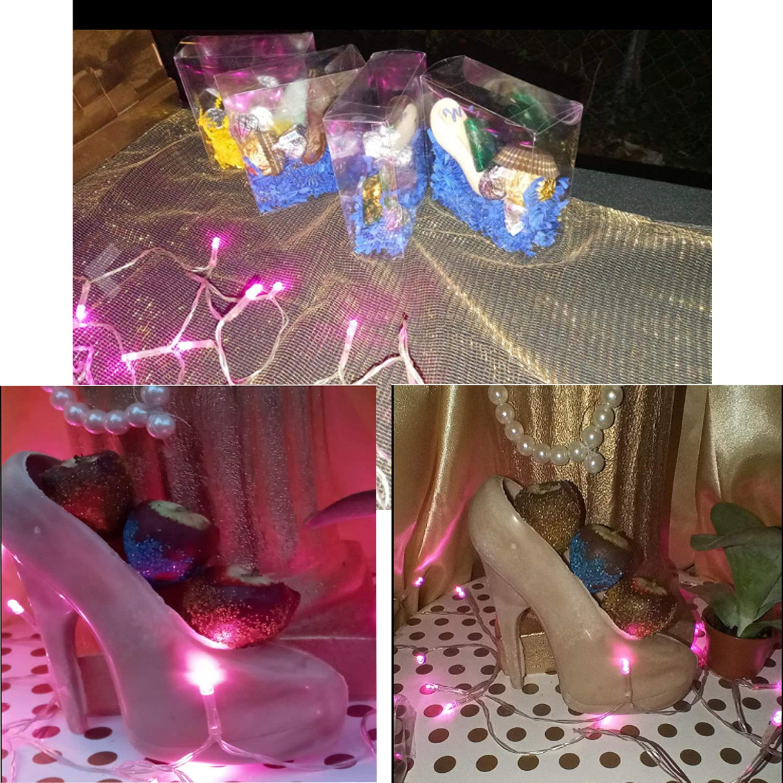 Big Size 3D High Heel Shoe Chocolate Mold With 3 Clips, Diy Crystal Jelly Lady Shoes Mould Candy Cake Decoration Desserts Fondan