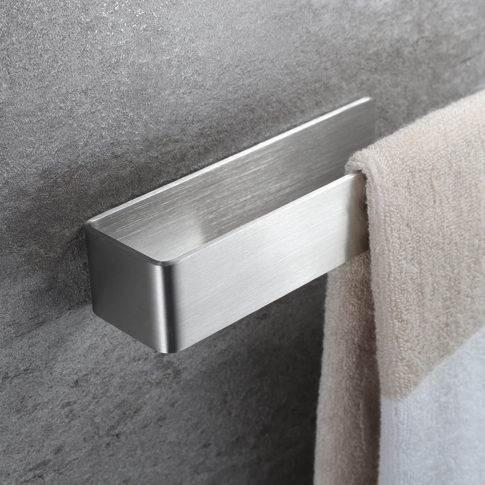 Taozun Towel Holder 11.8 Inch Brushed Hand Towel Rack Bathroom Towel Bar Adhesive Towel Ring Stainless Steel Hand Towel Hanger,