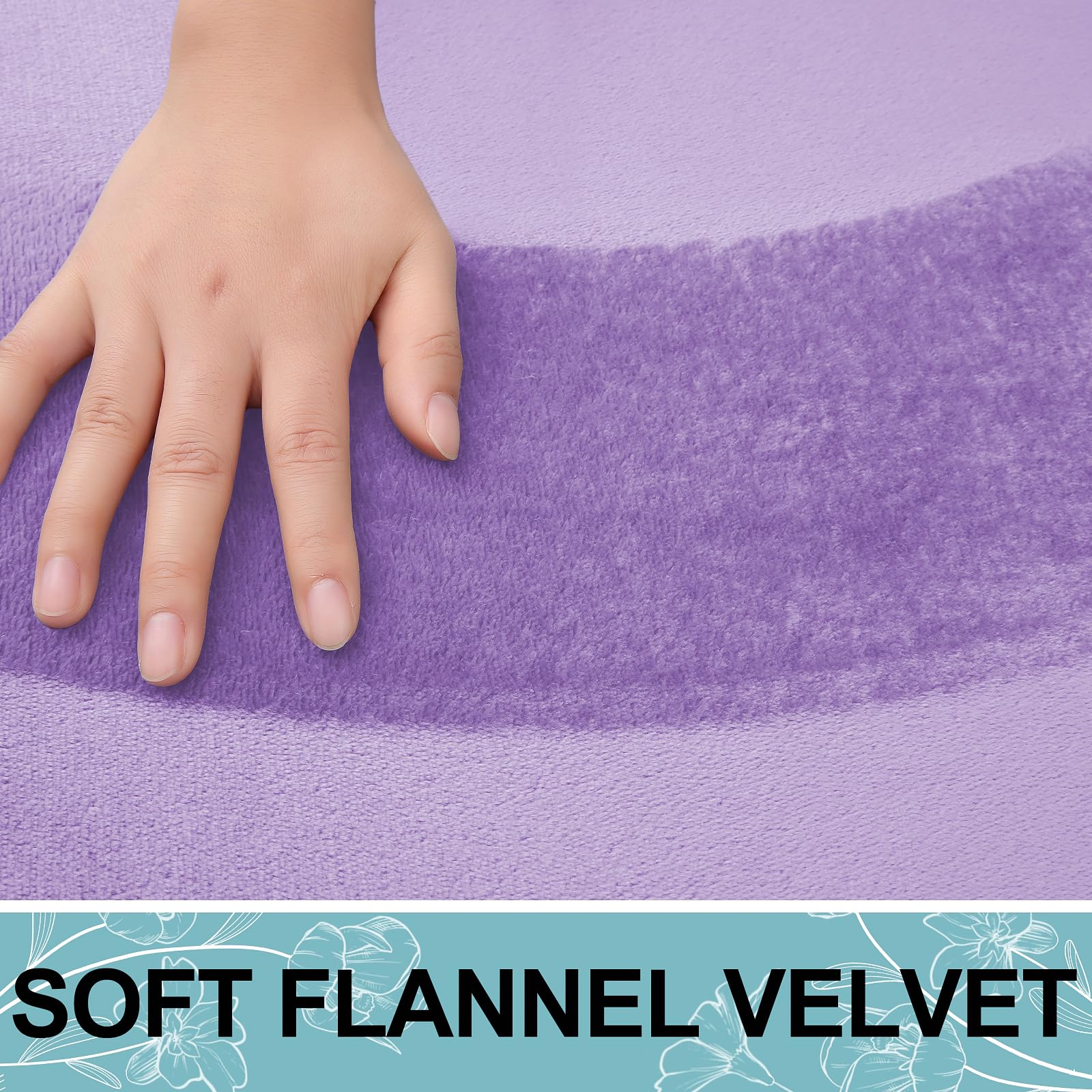 Smiry Memory Foam U-Shaped Toilet Bathroom Rugs, Extra Soft Absorbent Non-Slip Contoured Rugs, Machine Washable Contour Bath Mat