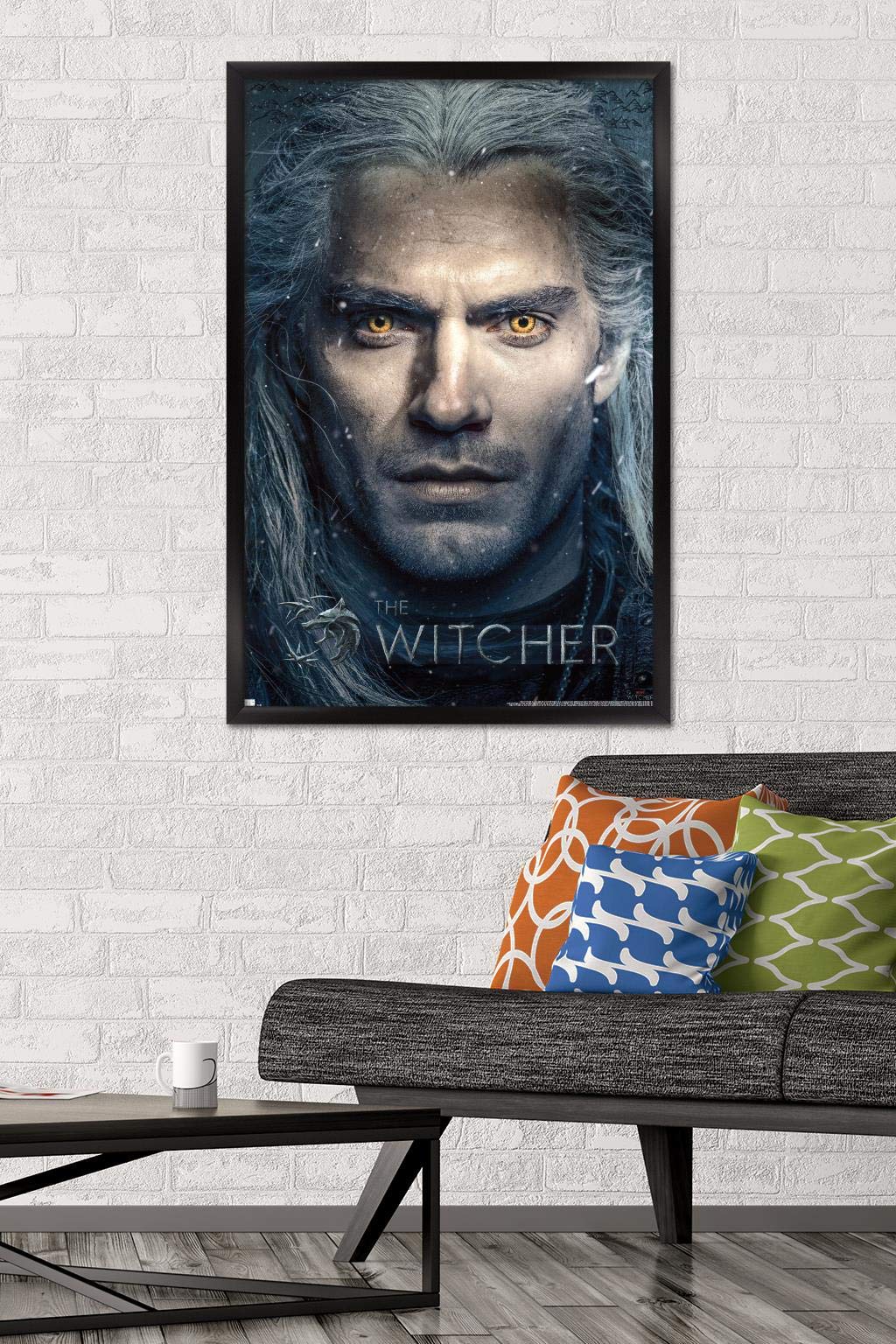 Trends International Netflix The Witcher - Closeup Wall Poster, 22.375'' X 34'', Black Framed Version