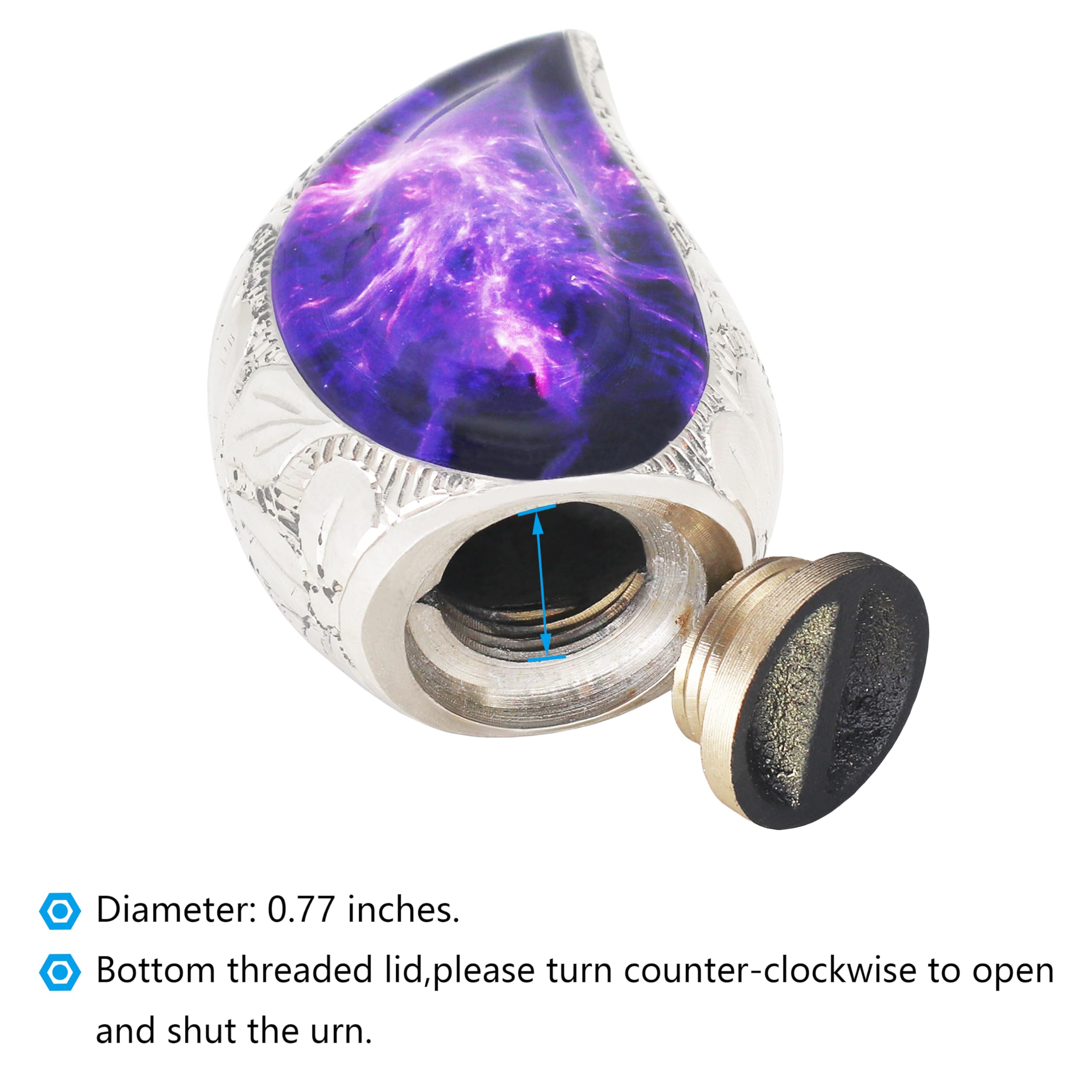 M MEILINXU Small Urns for Human Ashes Keepsake, Funeral Cremation Urn for Ashes for Women or Man, Cosmic Galaxy Urns, Mini, Bras