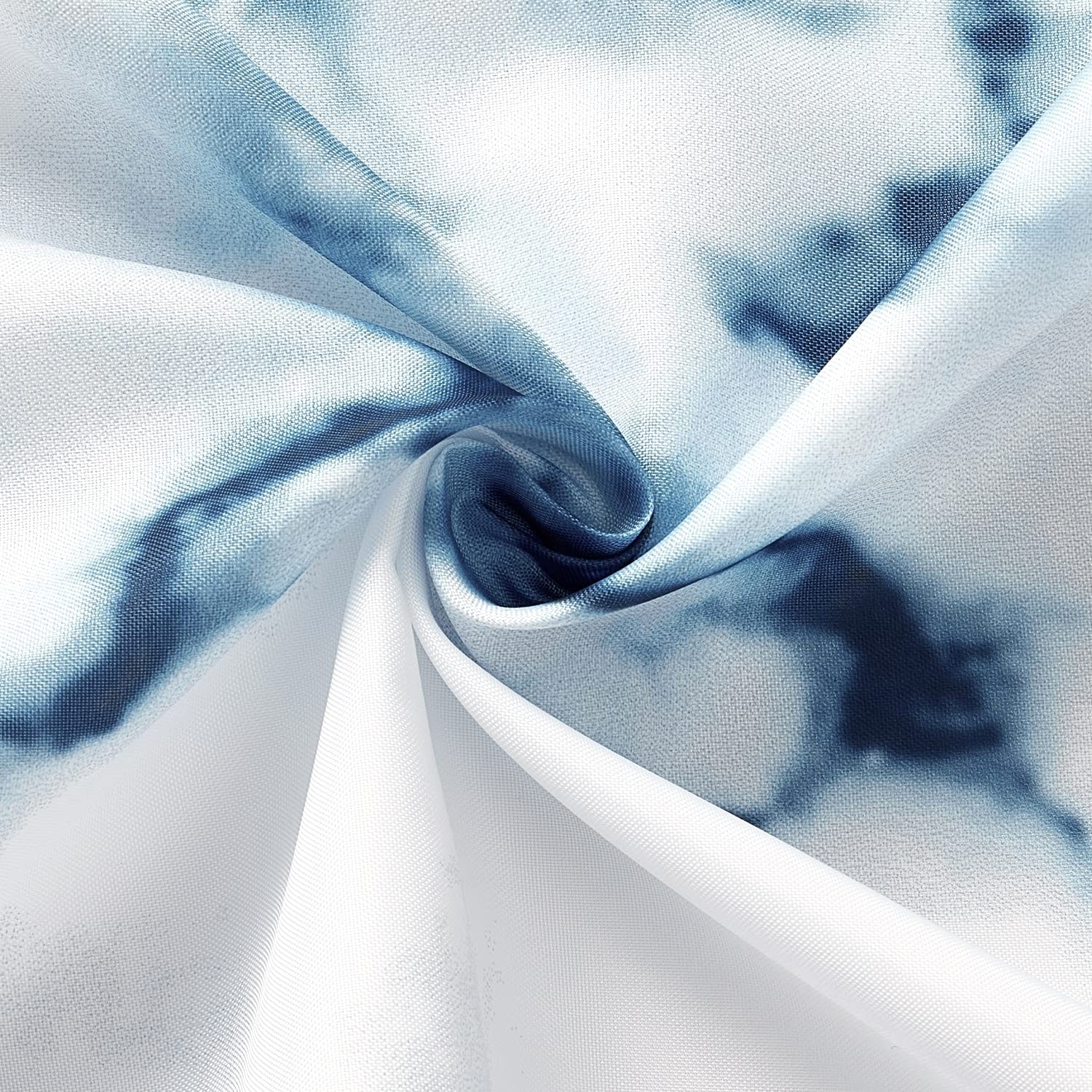 YOSTEV Marble Bathroom Shower Curtain Blue and White Fabric Shower Curtain with Hooks Unique 3D Printing Decorative Bathroom Accessories Water Proof Reinforced Metal Grommets Standard 72x72 Inches