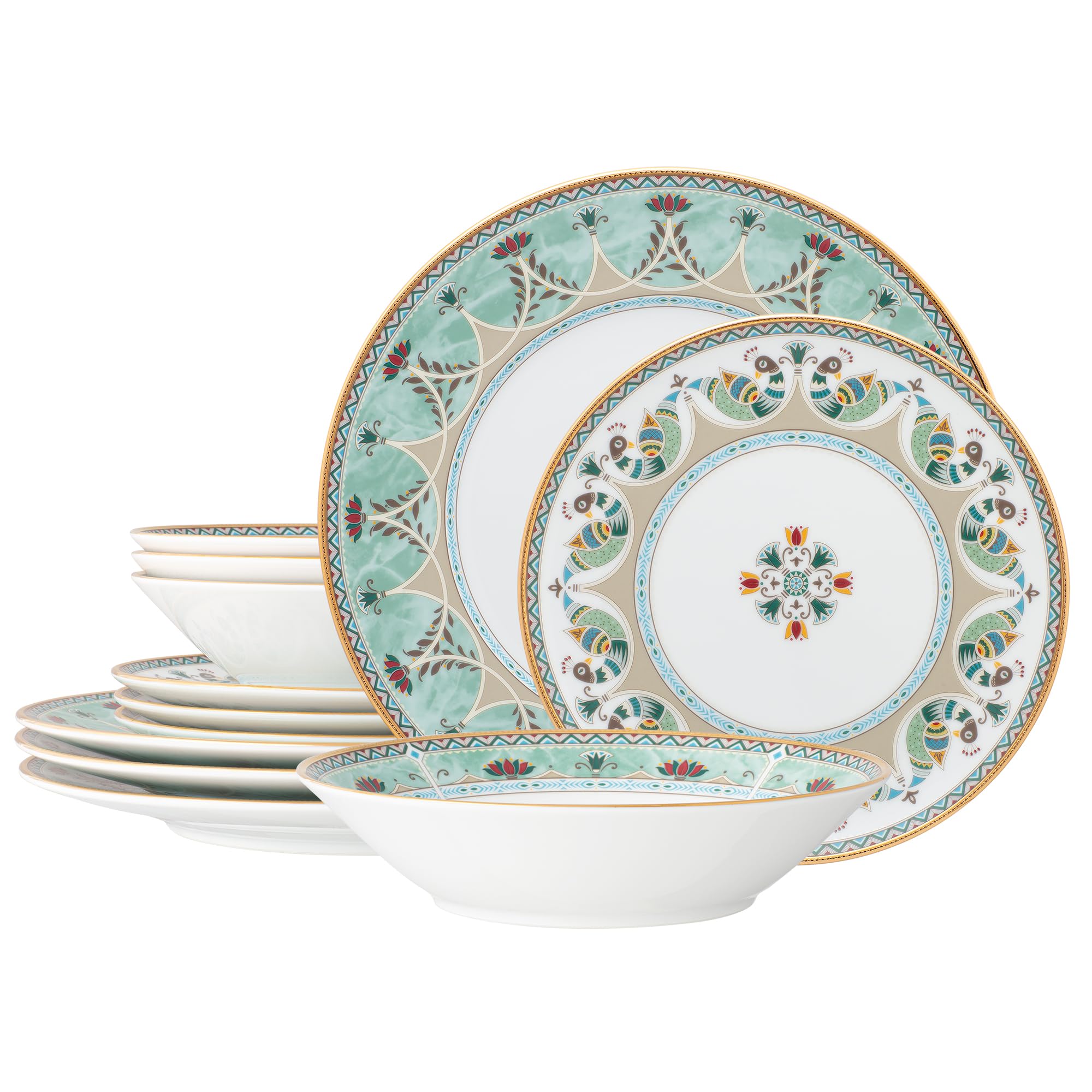 Noritake Serene Garden 12-Piece Dinnerware Set, Service for 4