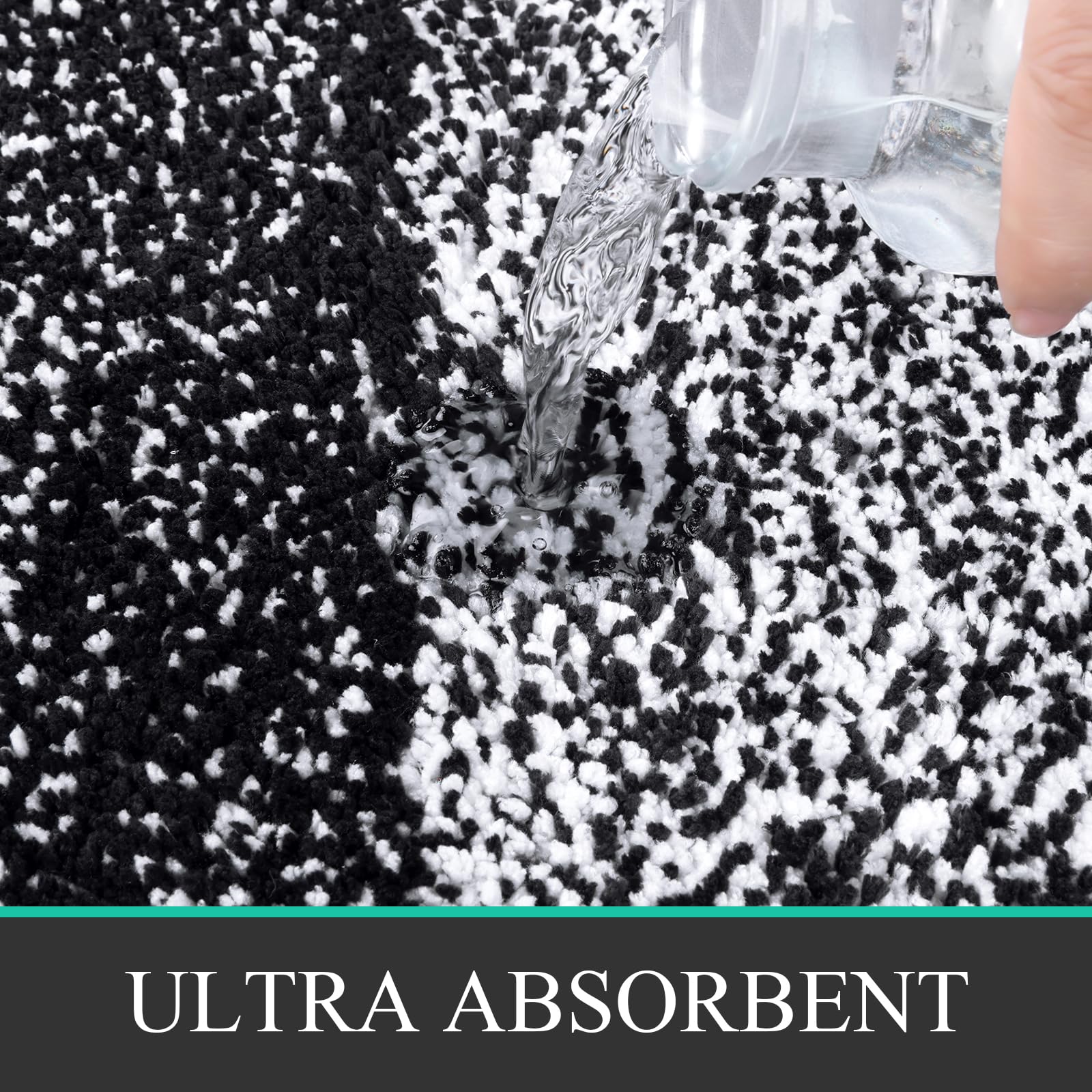 Bsmathom Bathroom Rugs Sets 4 Piece With Toilet Cover, Soft Absorbent Bath Mats For Bathroom, Non-Slip Washable Bathroom Floor M