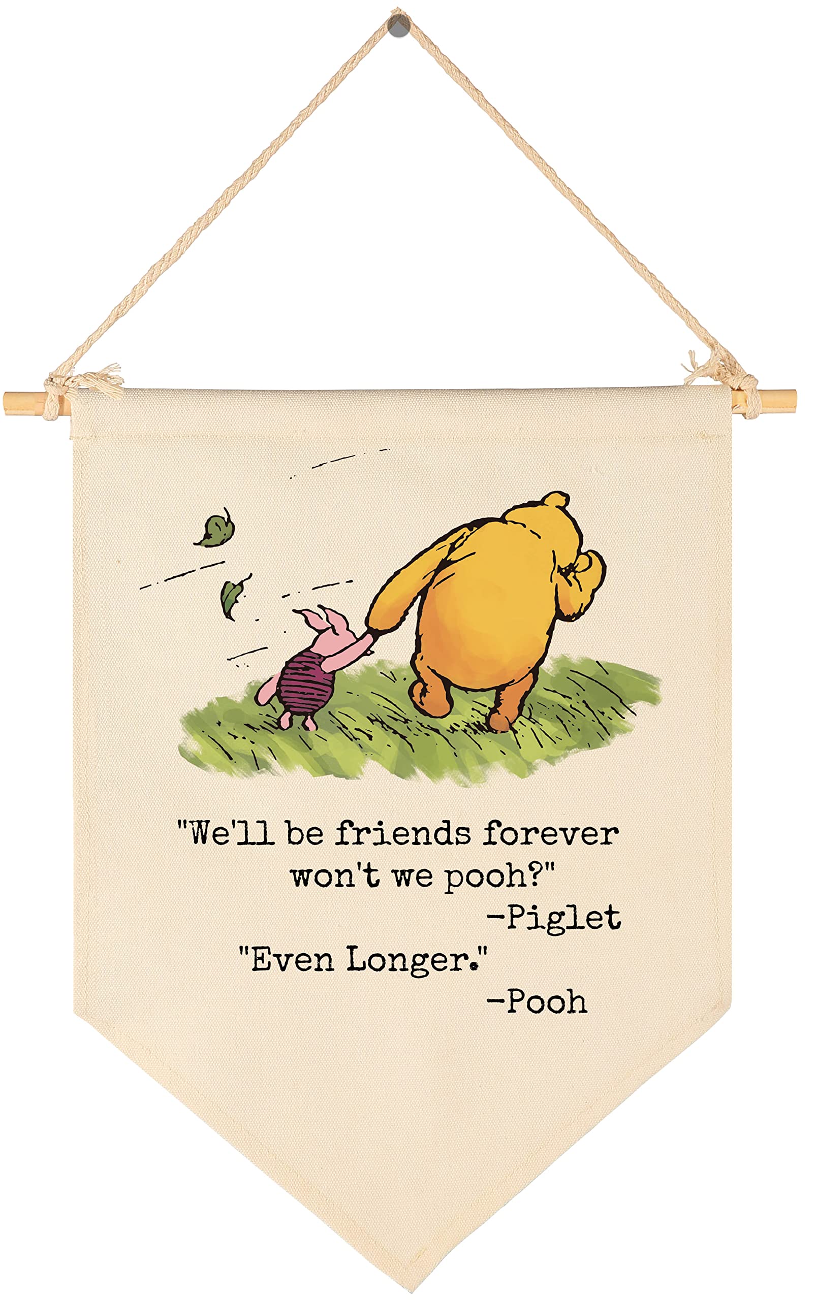 Fysia We'Ll Be Friends Forever-Christmas Birthday Party Bunting-Baby Gift Shower-Winie Wall Flag Decor Gift The Pooh-Banner Sign