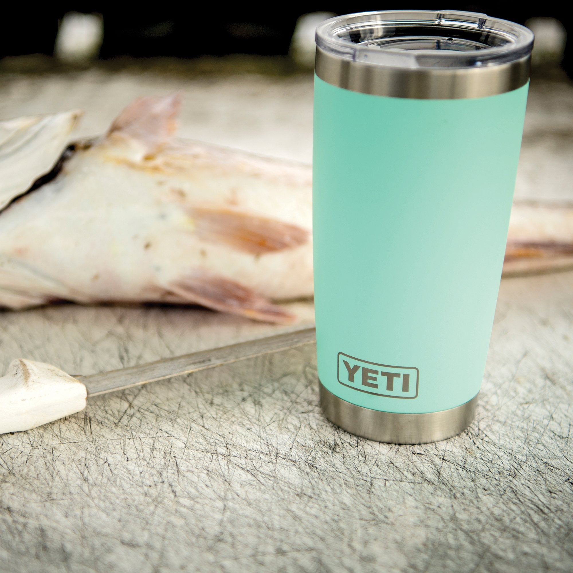 Yeti Rambler 20 Oz. Stainless Steel Vacuum Insulated Tumbler With Lid, Seafoam