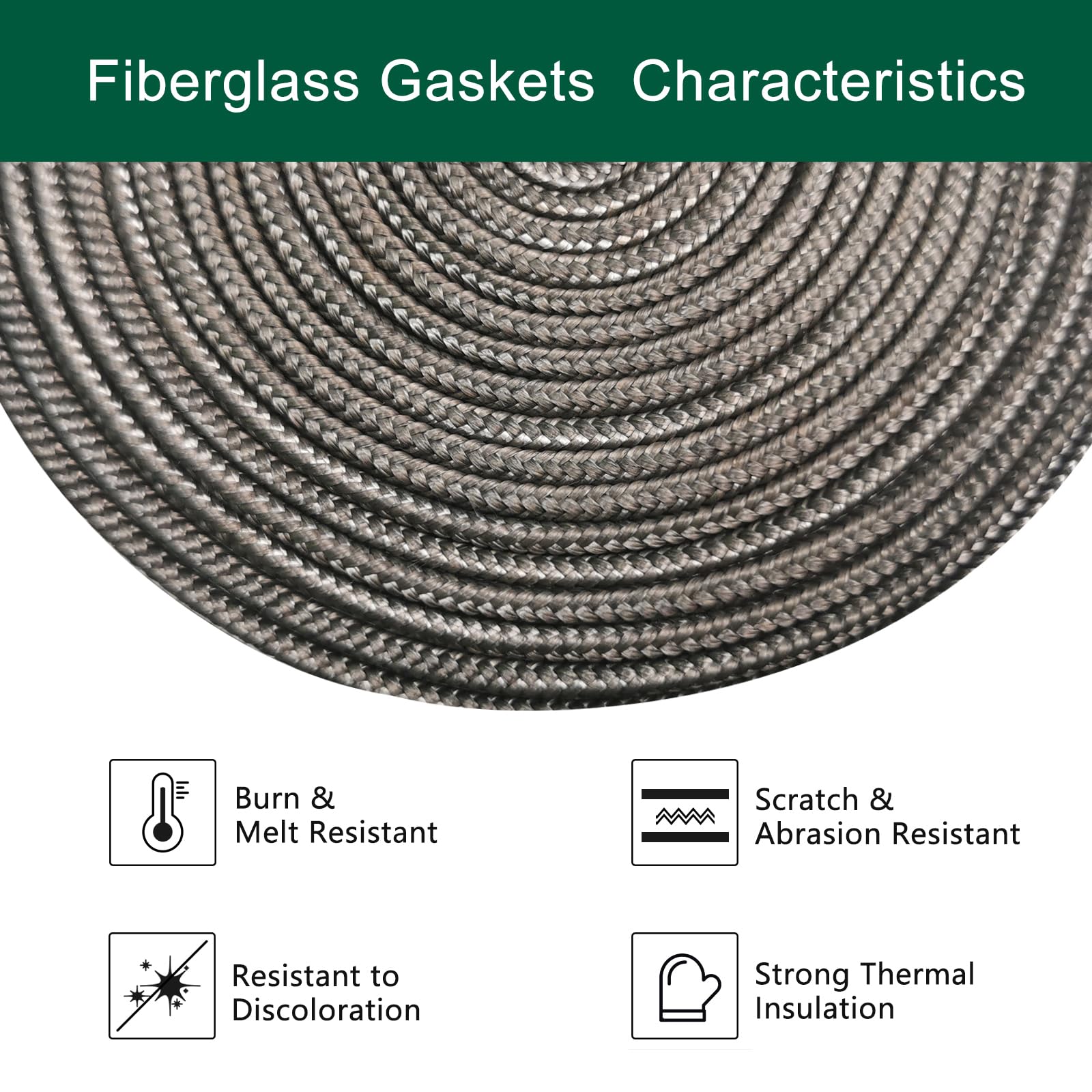 Quantfire Wire Mesh Gasket Kit For Kamado Joe Classic High Temp Fiberglass Gasket Replacement Bbq Smoker Seal Accessories Self S