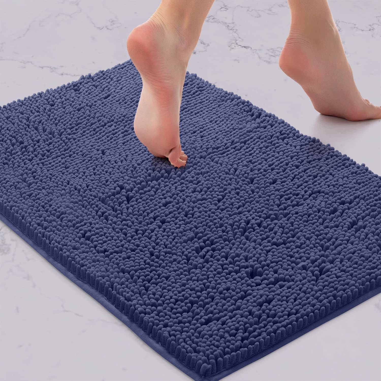 Luxurux Purple Bathroom Rug Set -Extra-Soft Plush Bath Mat Shower Bathroom Rugs,1 Chenille Microfiber Material, Super Absorbent,